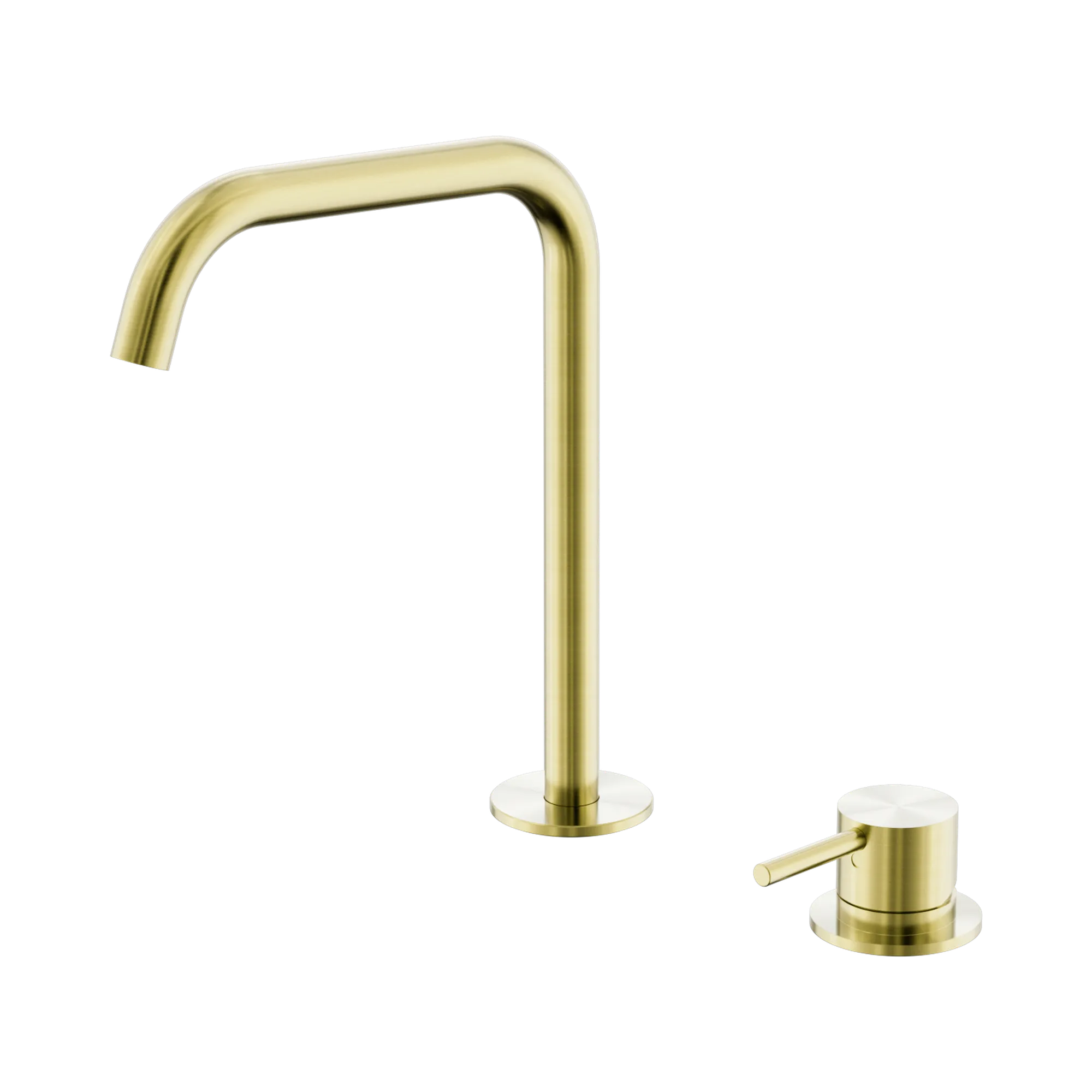 NR221901k BG Mecca Hob Bath Kitchen Mixer Set Edge Spout Brushed Gold image 1