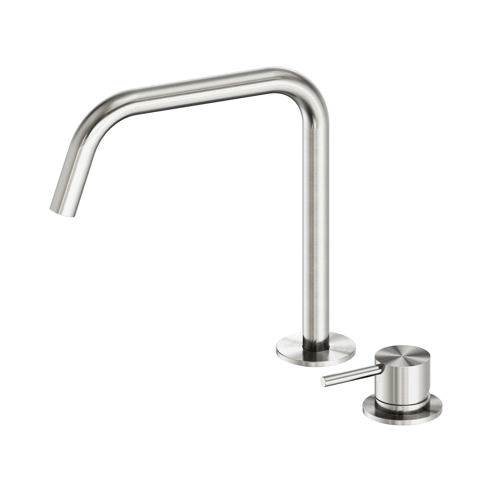 NR221901m BN Mecca Hob Bath Kitchen Mixer Set Edge Spout II Brushed Nickel image 1