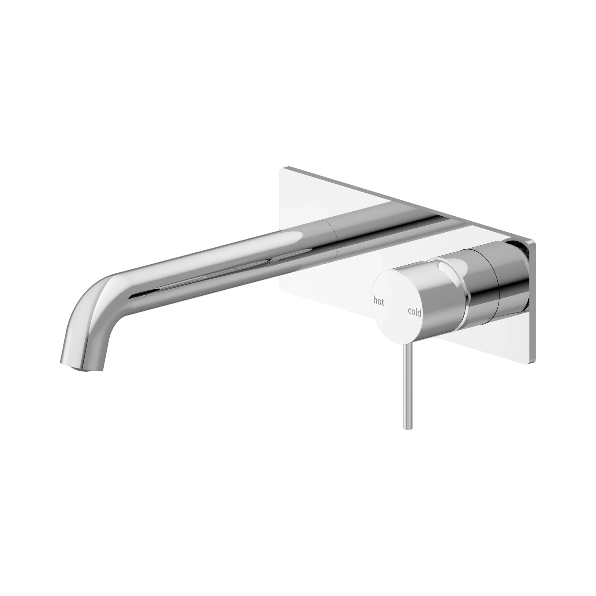 NR221907a185 CH Mecca Wall Basin Mixer 185mm Spout Chrome image 1