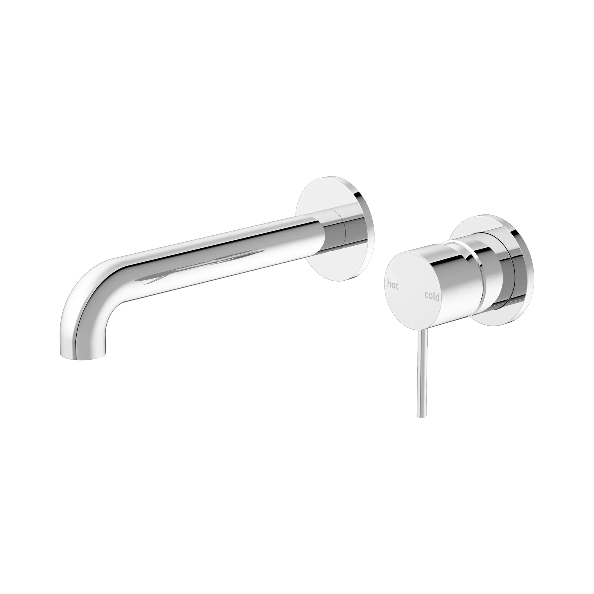 NR221907c230 CH Mecca Wall Basin Mixer Separate Back Plate 230mm Spout Chrome image 1