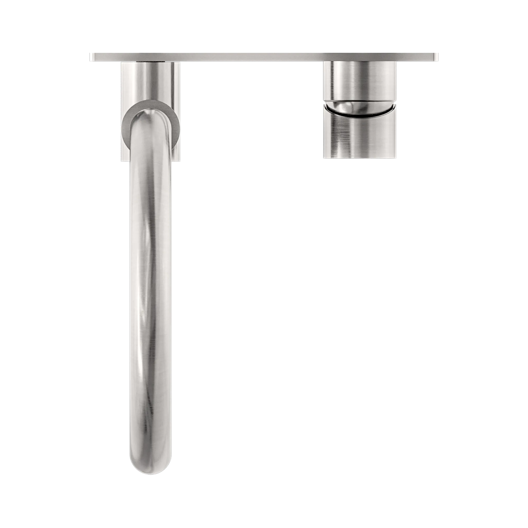 NR221909q BN Mecca Wall Basin Mixer Swivel Spout Brushed Nickel image 4