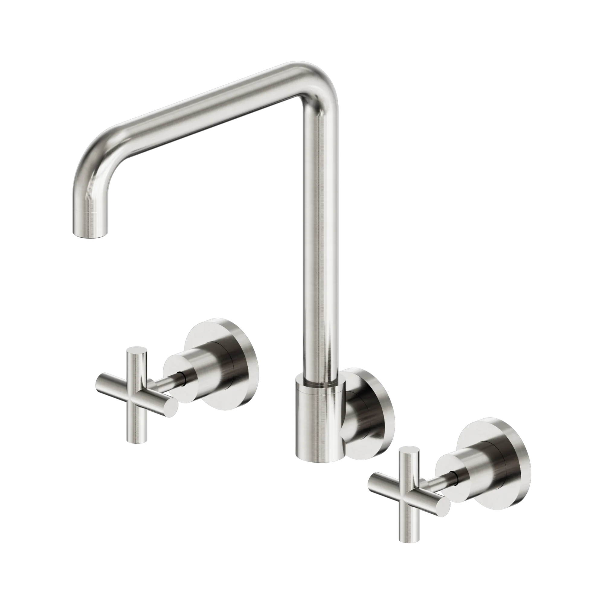 NR201607 BN X Plus Wall Kitchen Set Swivel Spout Brushed Nickel image 1