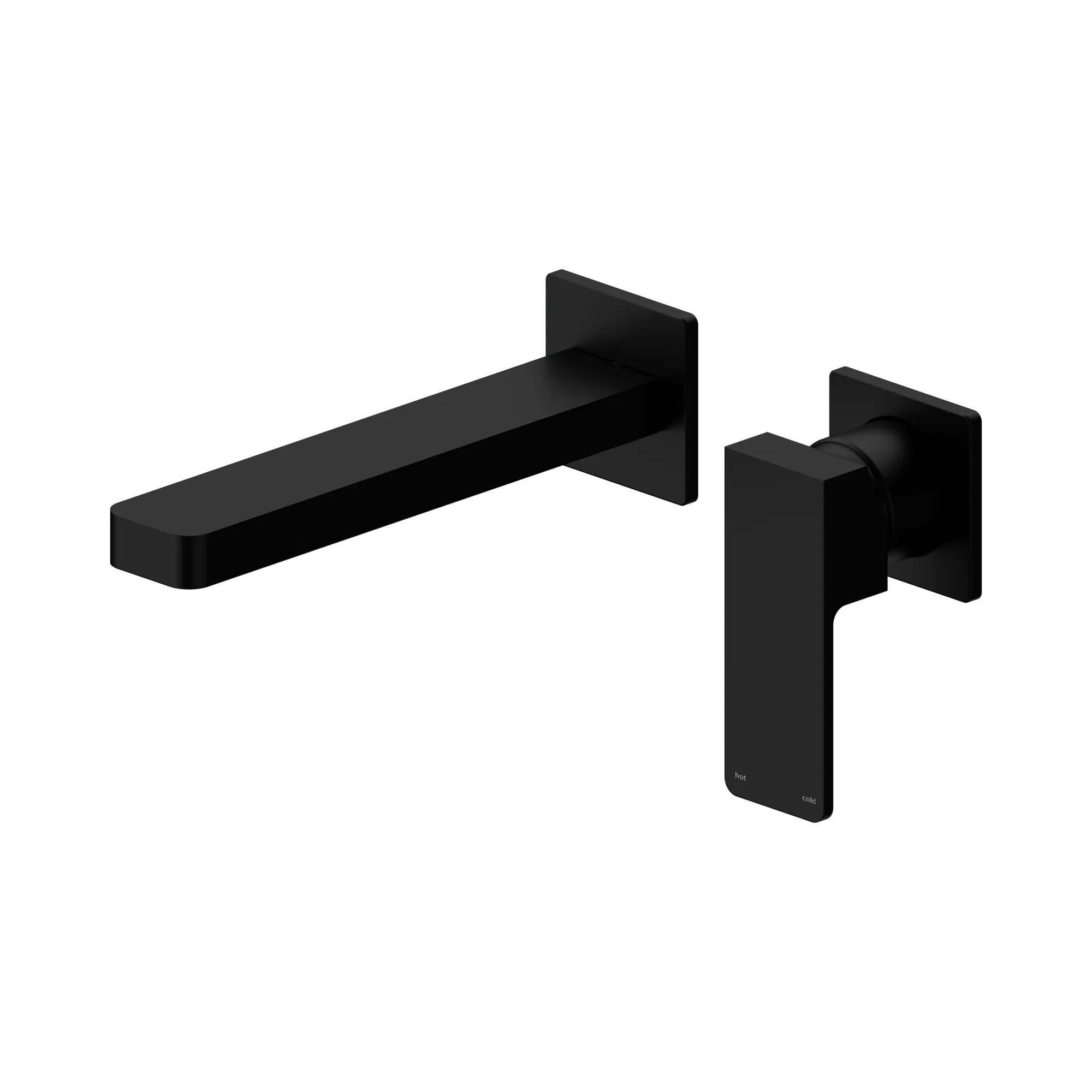 NR301510b MB Celia Wall Basin Bath Mixer Separate Back Plate Matte Black image 1