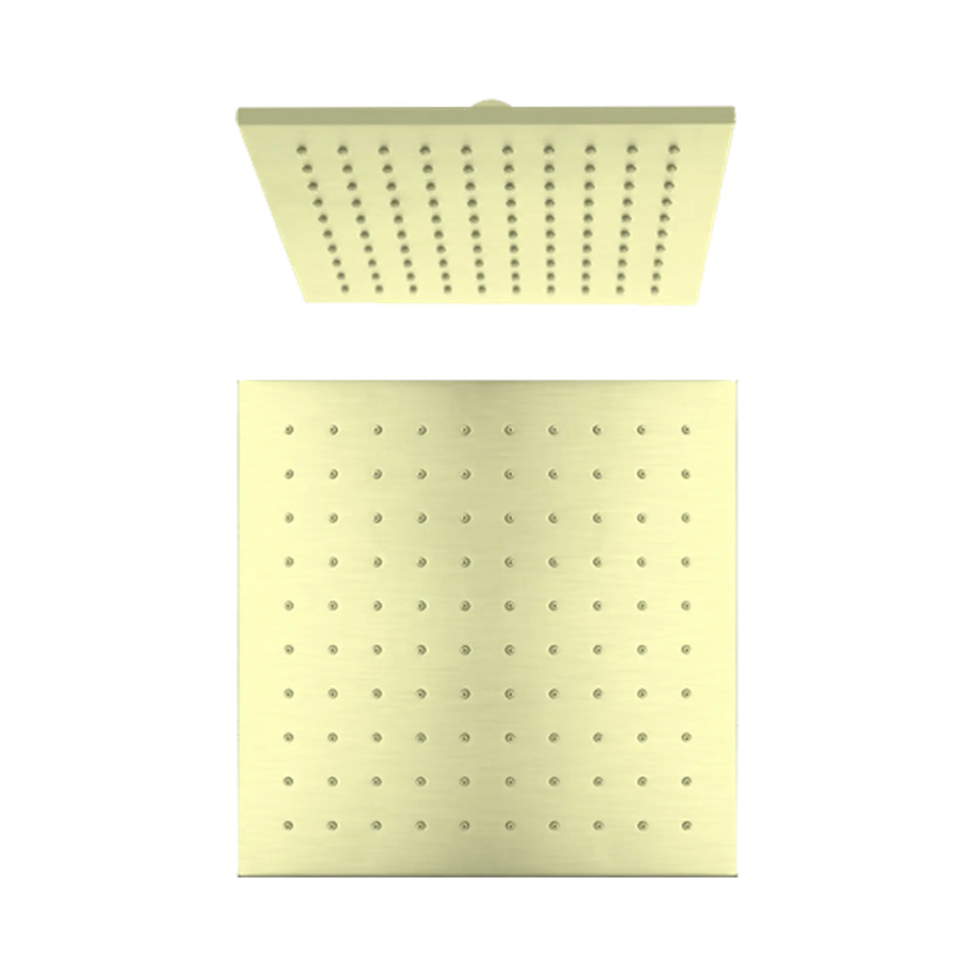 NRROB1003 BG 250mm Square Shower Head Brushed Gold image 1