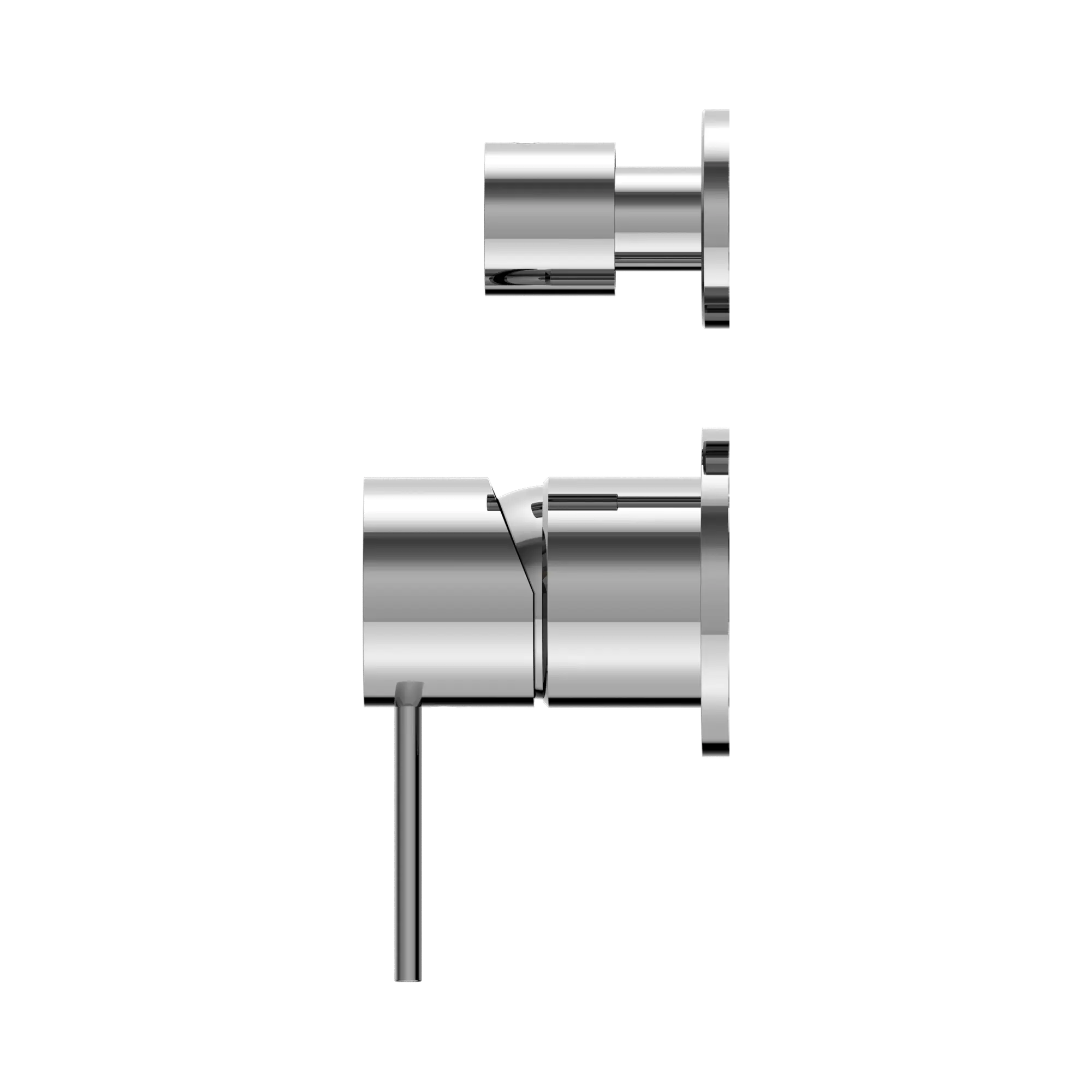 NR221909t CH Mecca Shower Mixer With Divertor Separate Back Plate Chrome image 3