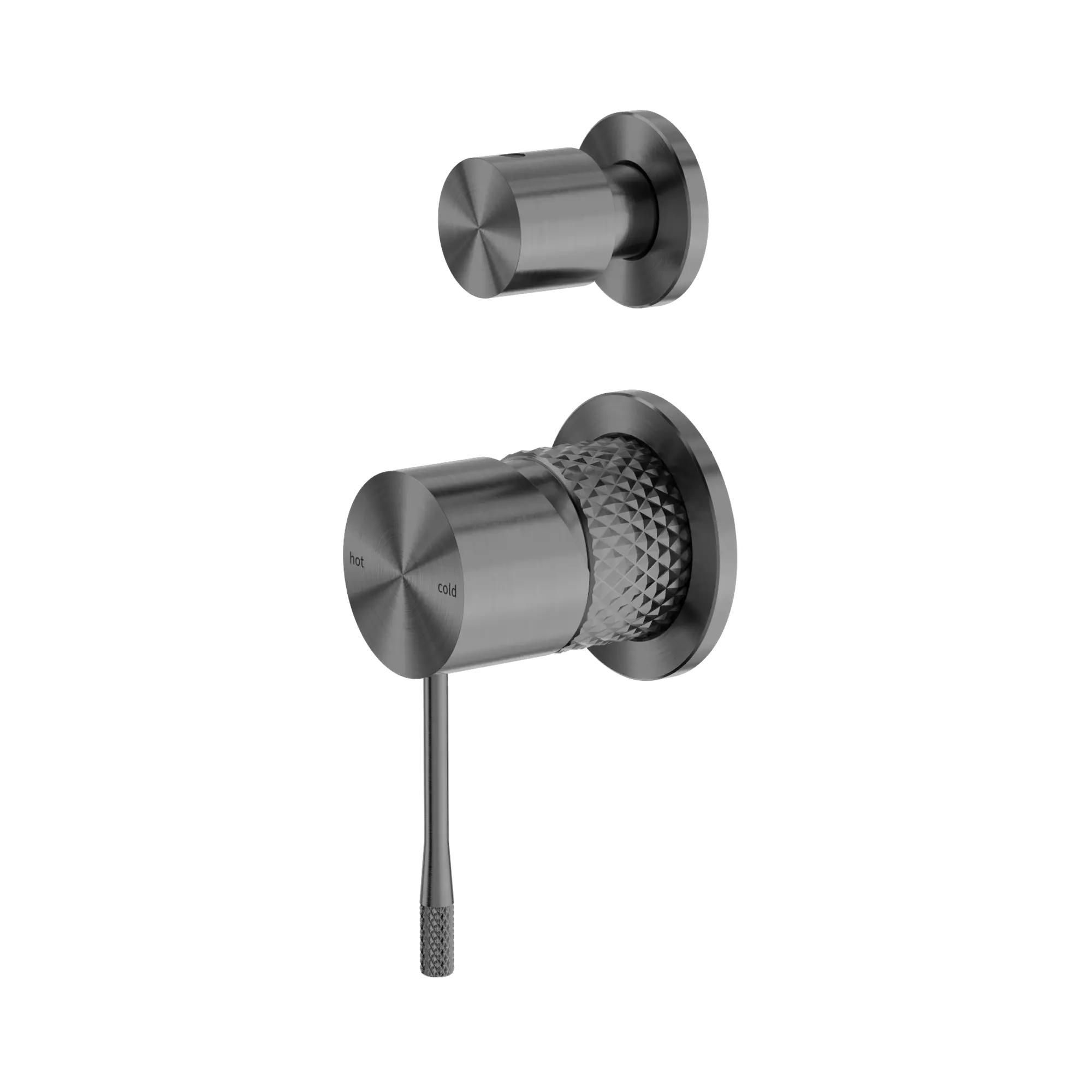 NR251909e GR Opal Shower Mixer With Divertor Separate Plate Graphite image 1