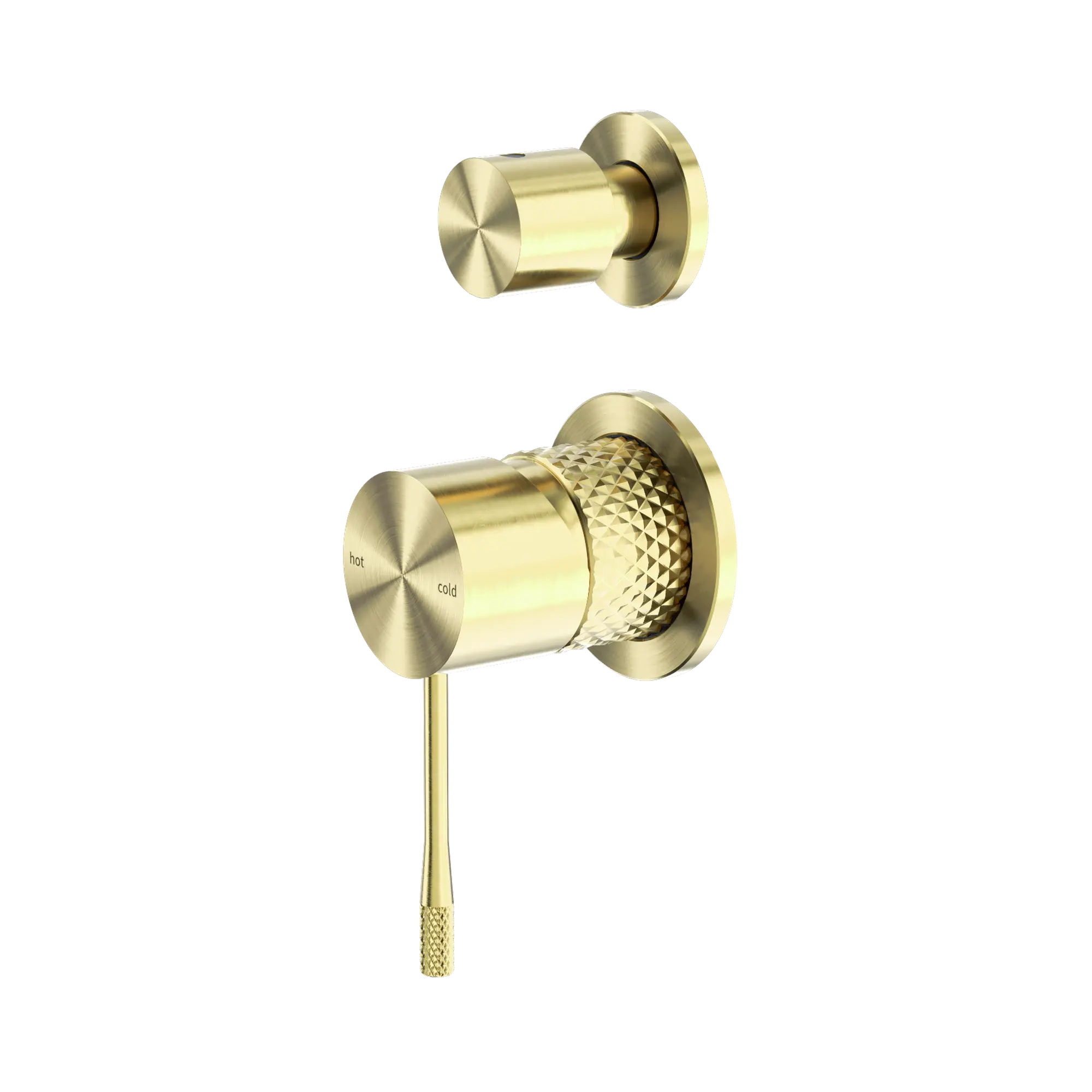 NR251909e BG Opal Shower Mixer With Divertor Separate Plate Brushed Gold image 1