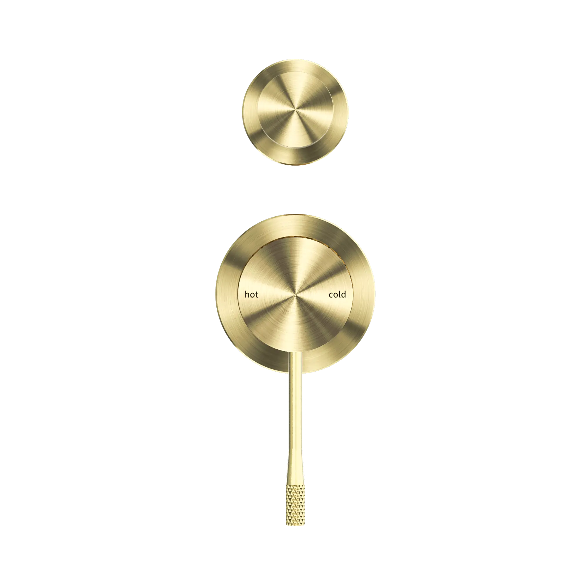 NR251909e BG Opal Shower Mixer With Divertor Separate Plate Brushed Gold image 2