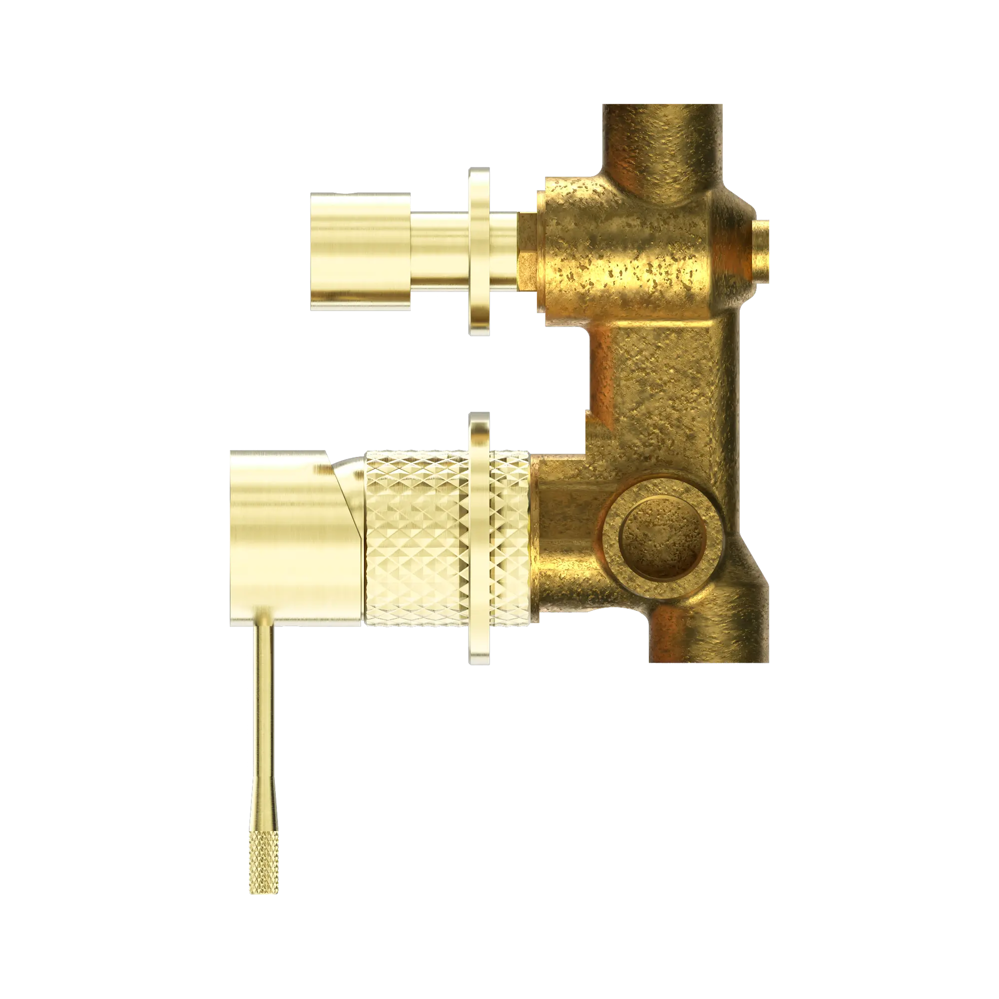 NR251909e BG Opal Shower Mixer With Divertor Separate Plate Brushed Gold image 3