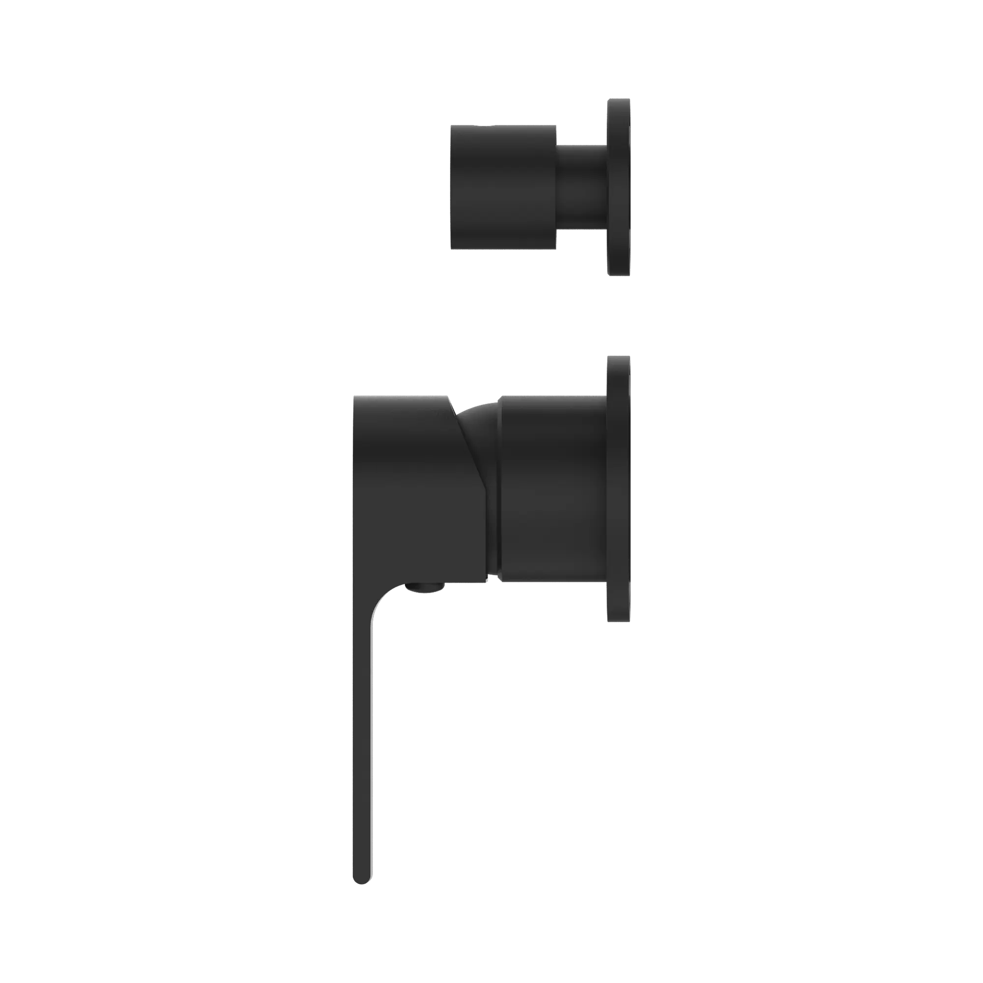 NR321509g MB Bianca Shower Mixer With Divertor Separate Plate Matte Black image 2