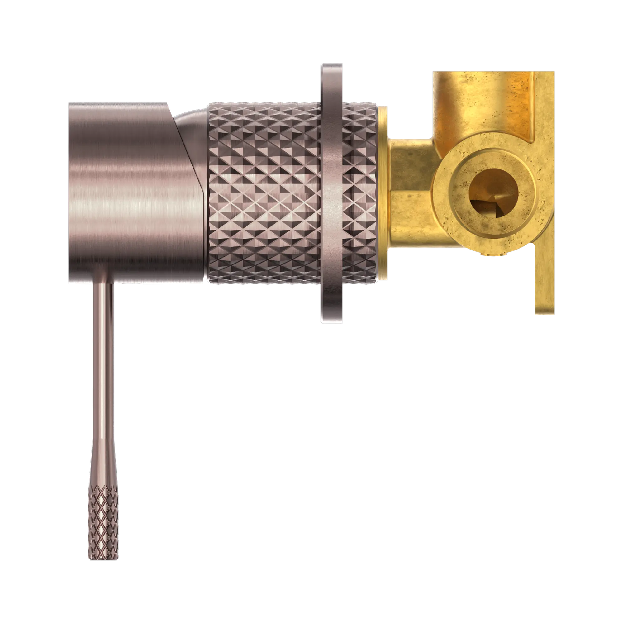 NR251909h BZ Opal Shower Mixer 60mm Plate Brushed Bronze image 3