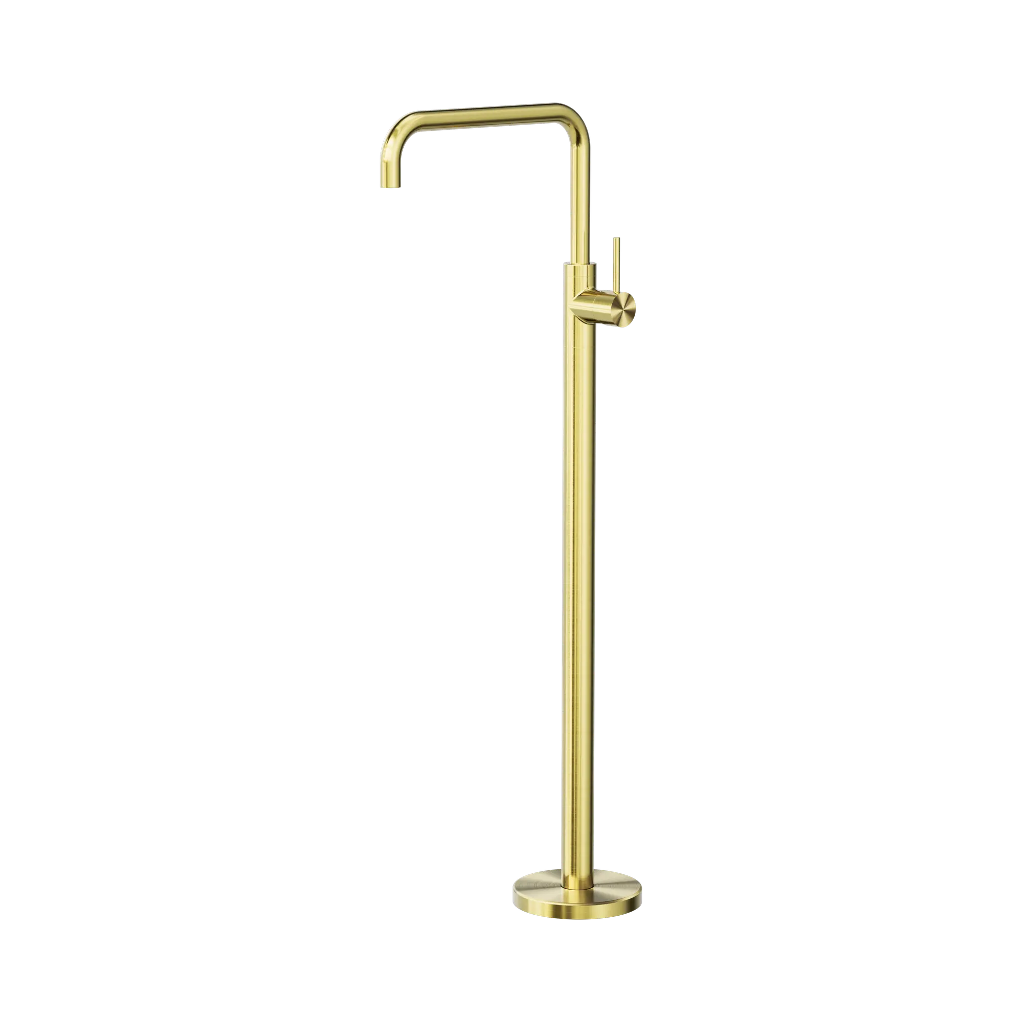 NR221903b BG Mecca Freestanding Bath Mixer Square Shape Brushed Gold image 1