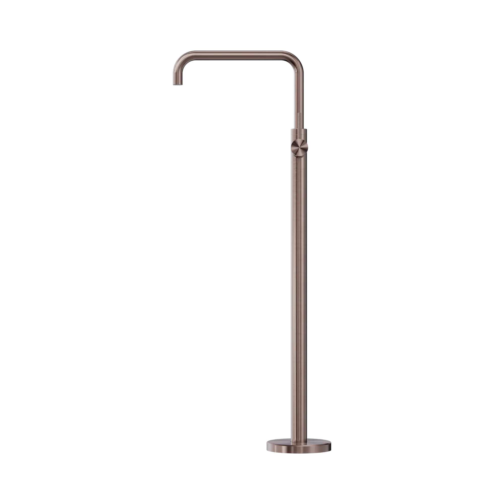 NR221903b BZ Mecca Freestanding Bath Mixer Square Shape Brushed Bronze image 2