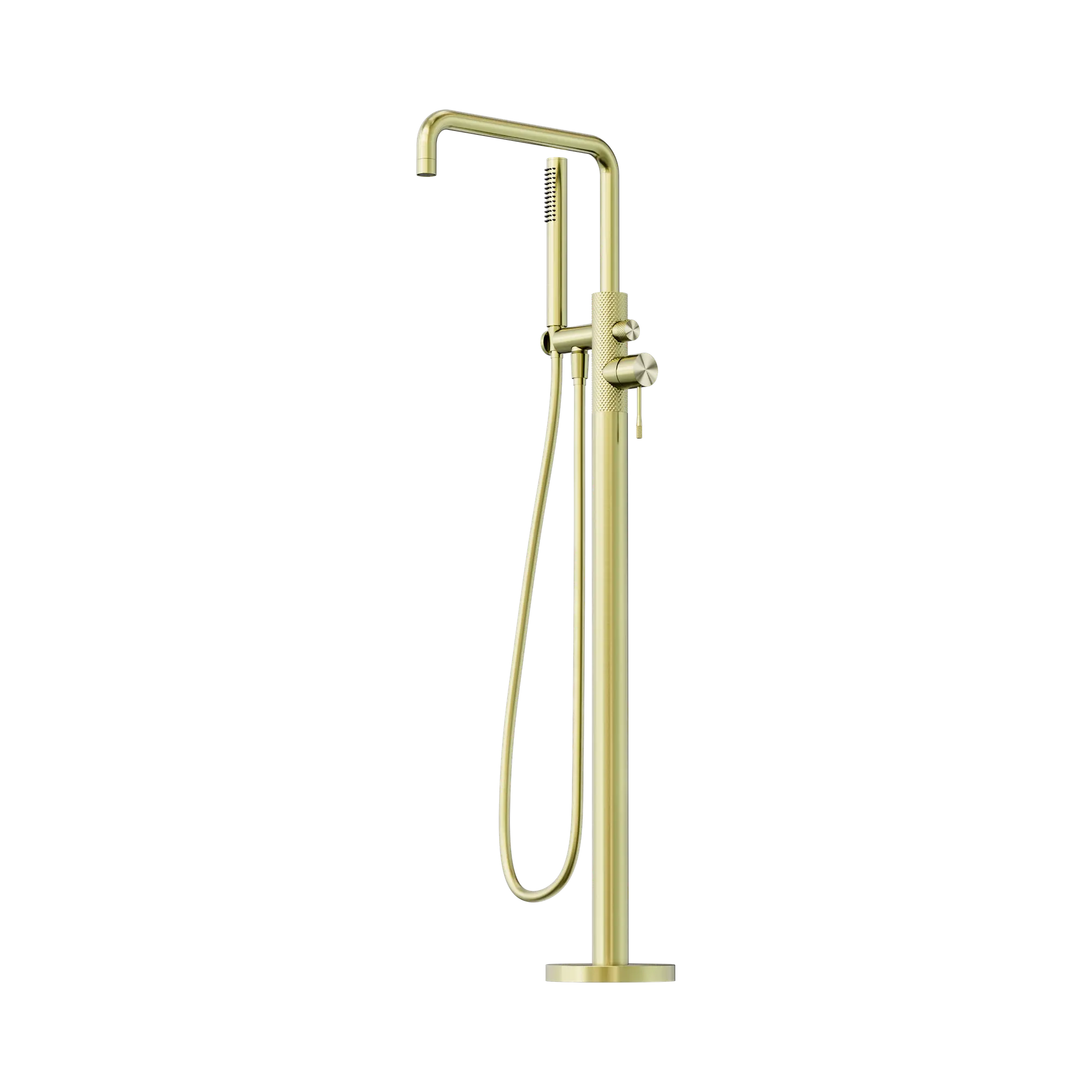 NR251903 ABG Opal Freestanding Bath Mixer With Hand Shower Brushed Gold image 1