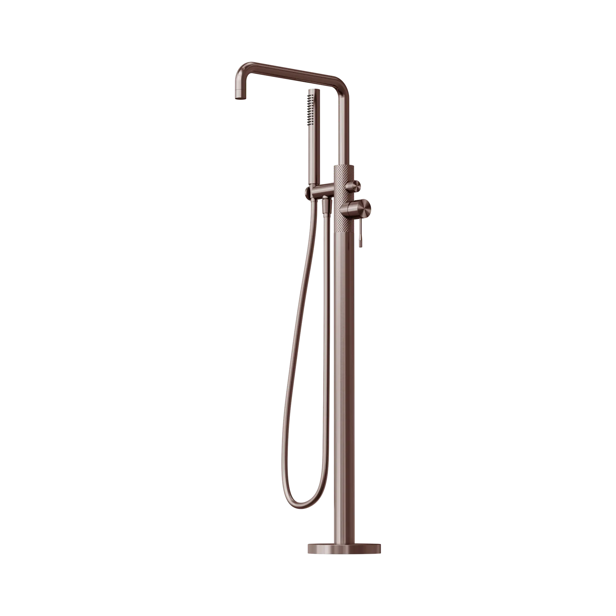 NR251903 ABZ Opal Freestanding Bath Mixer With Hand Shower Brushed Bronze image 1