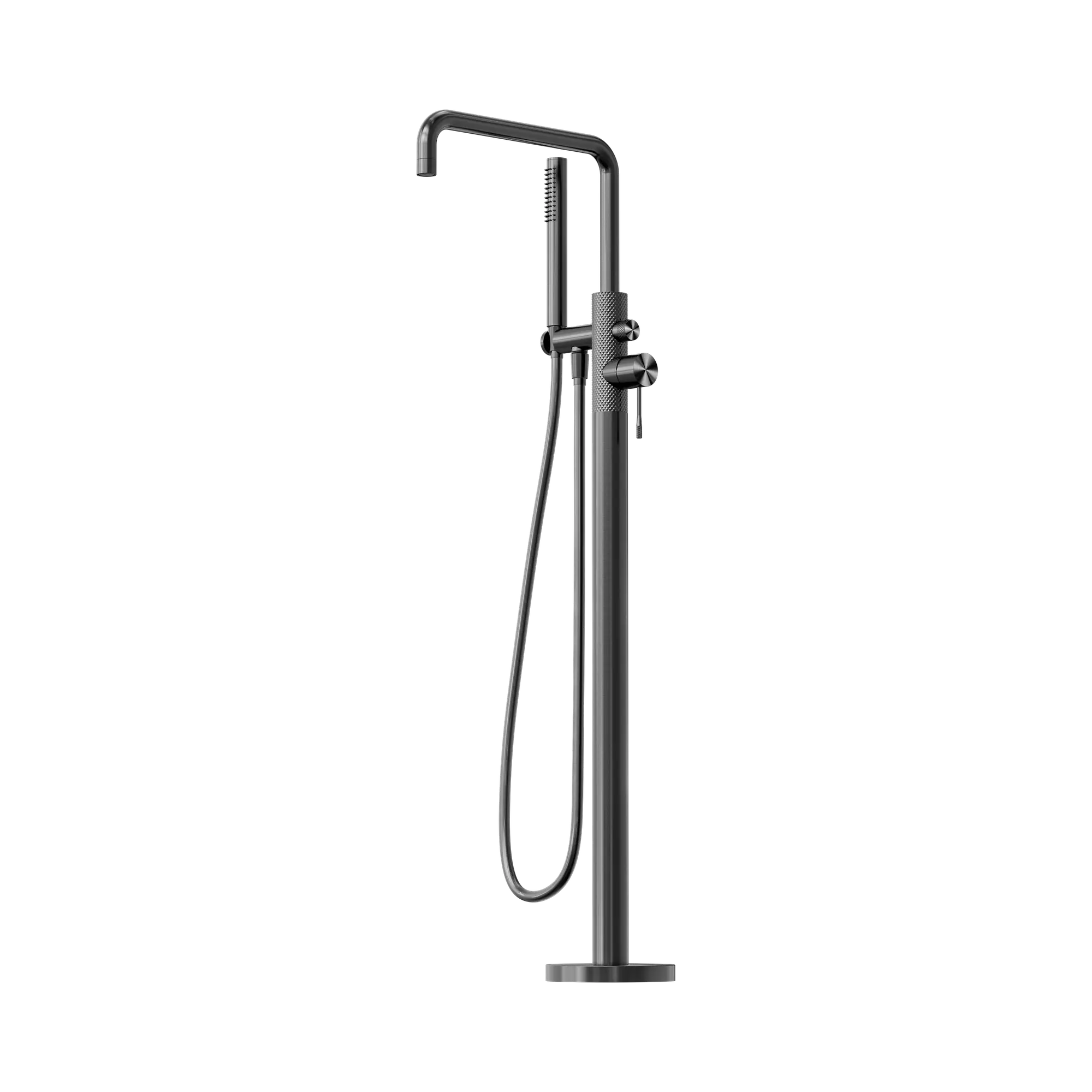 NR251903 AGR Opal Freestanding Bath Mixer With Hand Shower Graphite image 1