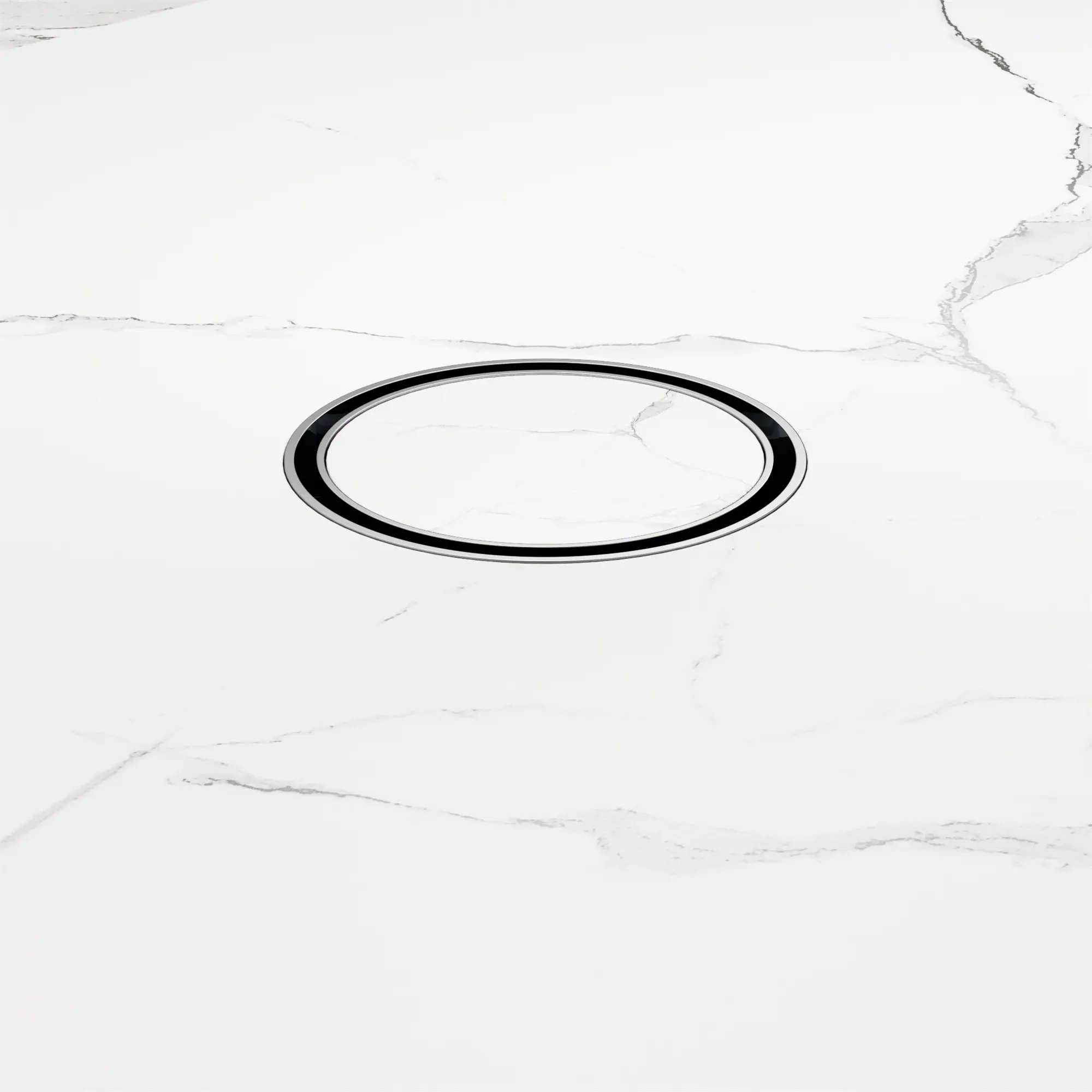 NRFW003 BN 100mm Round Tile Insert Floor Waste 50mm Outlet Brushed Nickel image 3