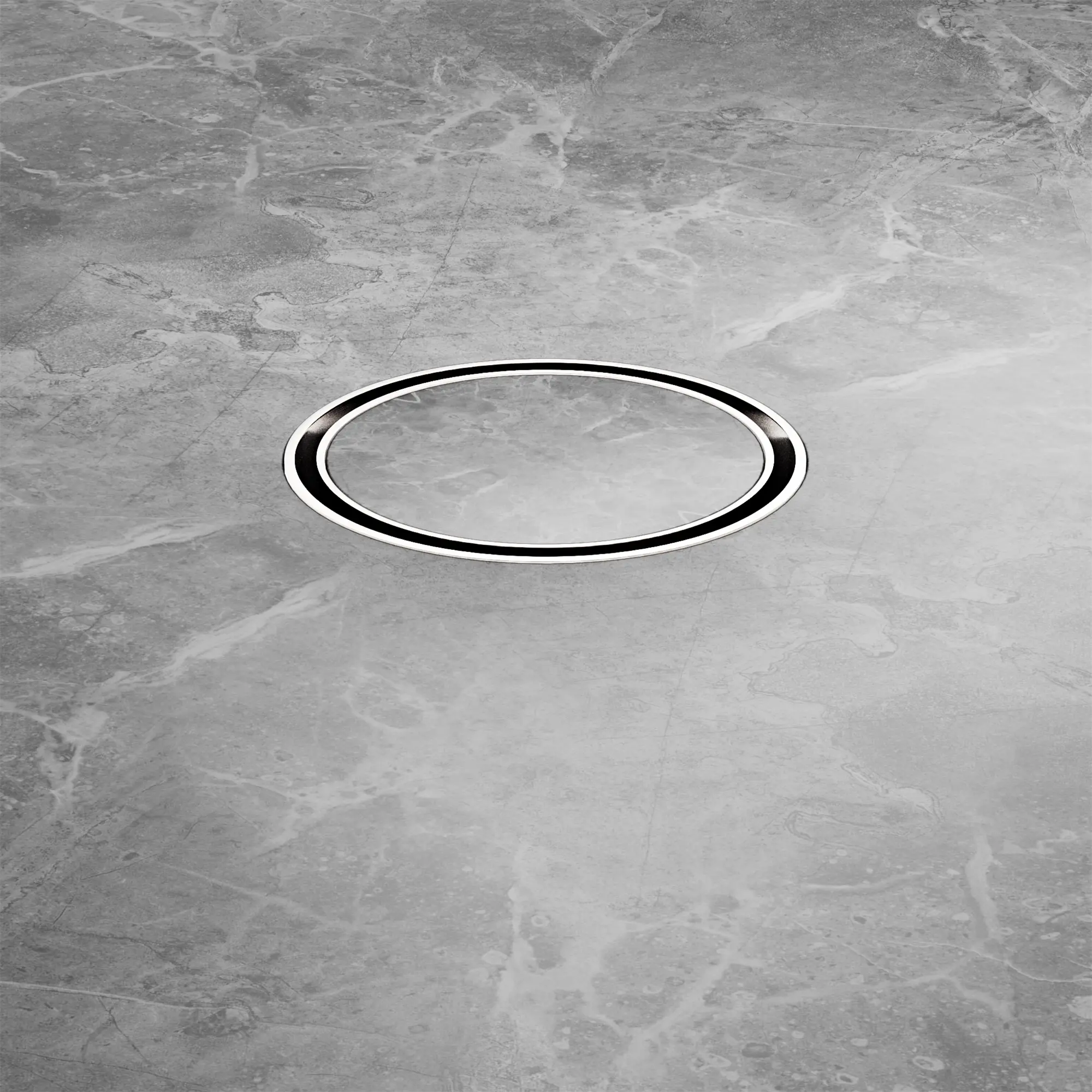 NRFW003 BN 100mm Round Tile Insert Floor Waste 50mm Outlet Brushed Nickel image 4