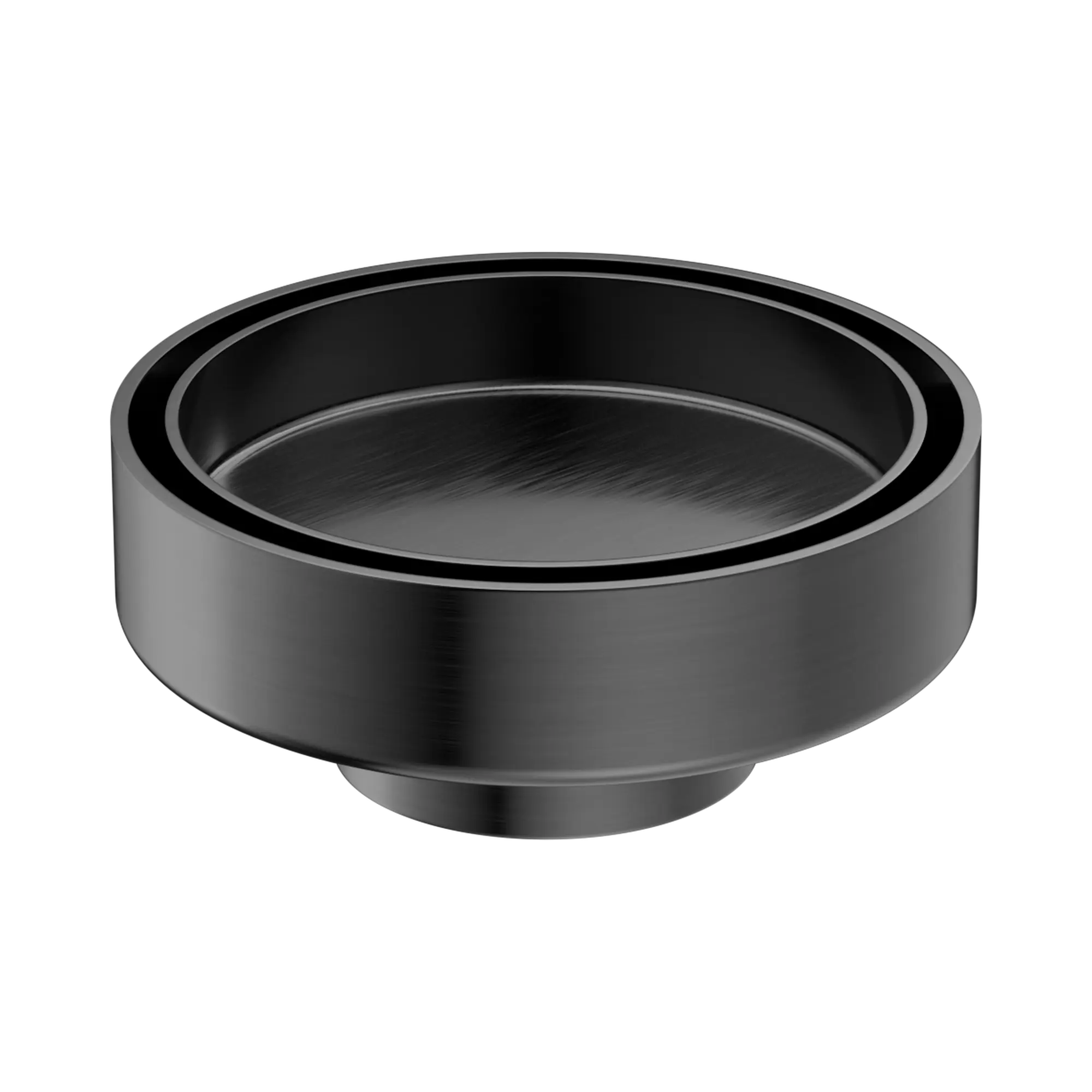 NRFW003 GM 100mm Round Tile Insert Floor Waste 50mm Outlet Gun Metal image 1