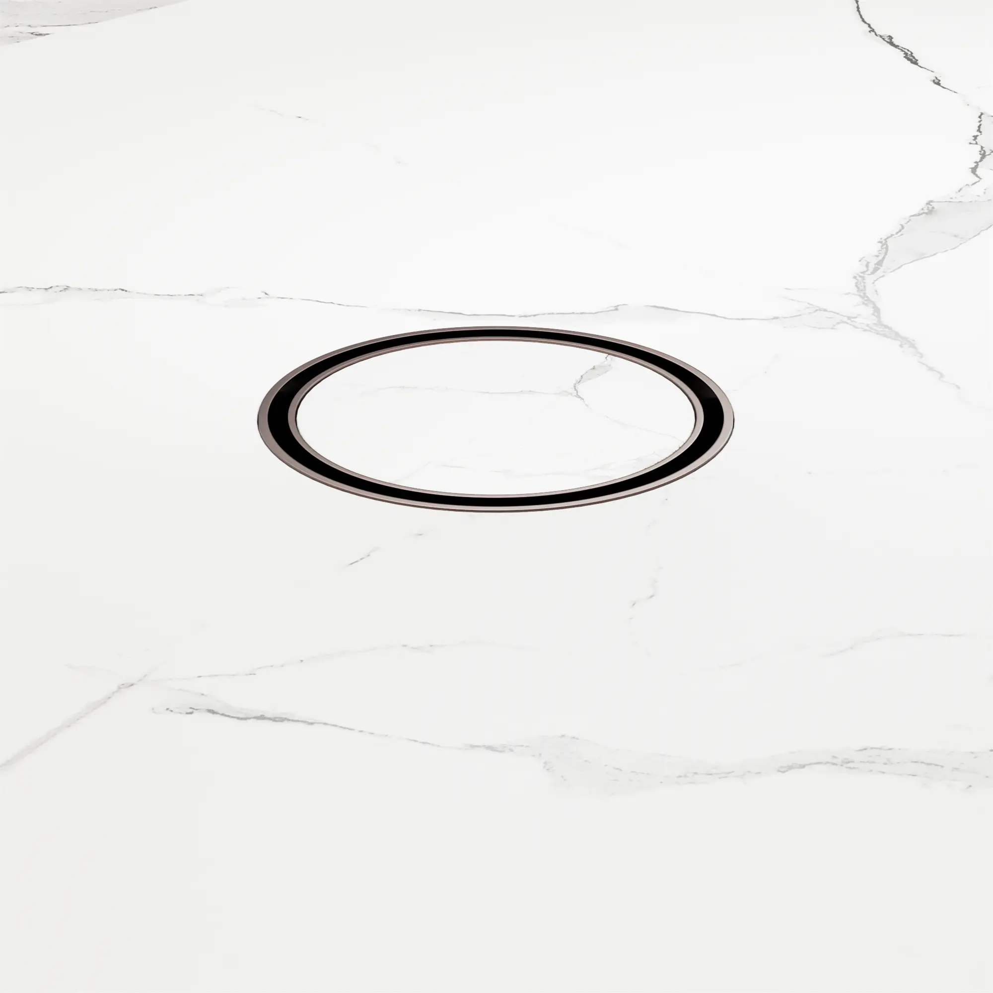 NRFW003 BZ 100mm Round Tile Insert Floor Waste 50mm Outlet Brushed Bronze image 3