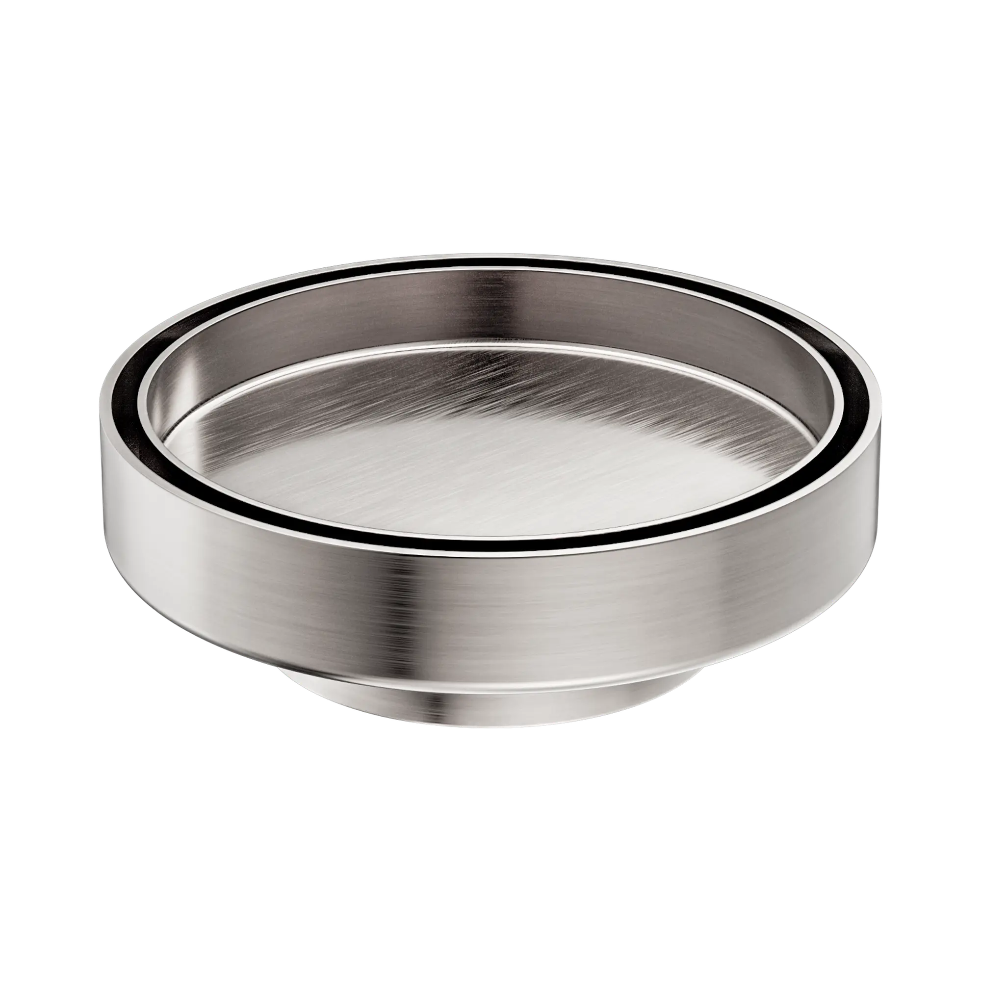 NRFW004 BN 130mm Round Tile Insert Floor Waste 80mm Outlet Brushed Nickel image 1