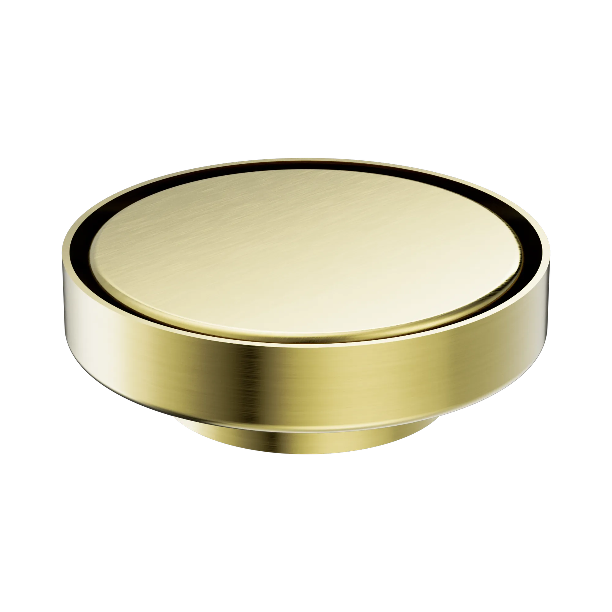 NRFW004 BG 130mm Round Tile Insert Floor Waste 80mm Outlet Brushed Gold image 2