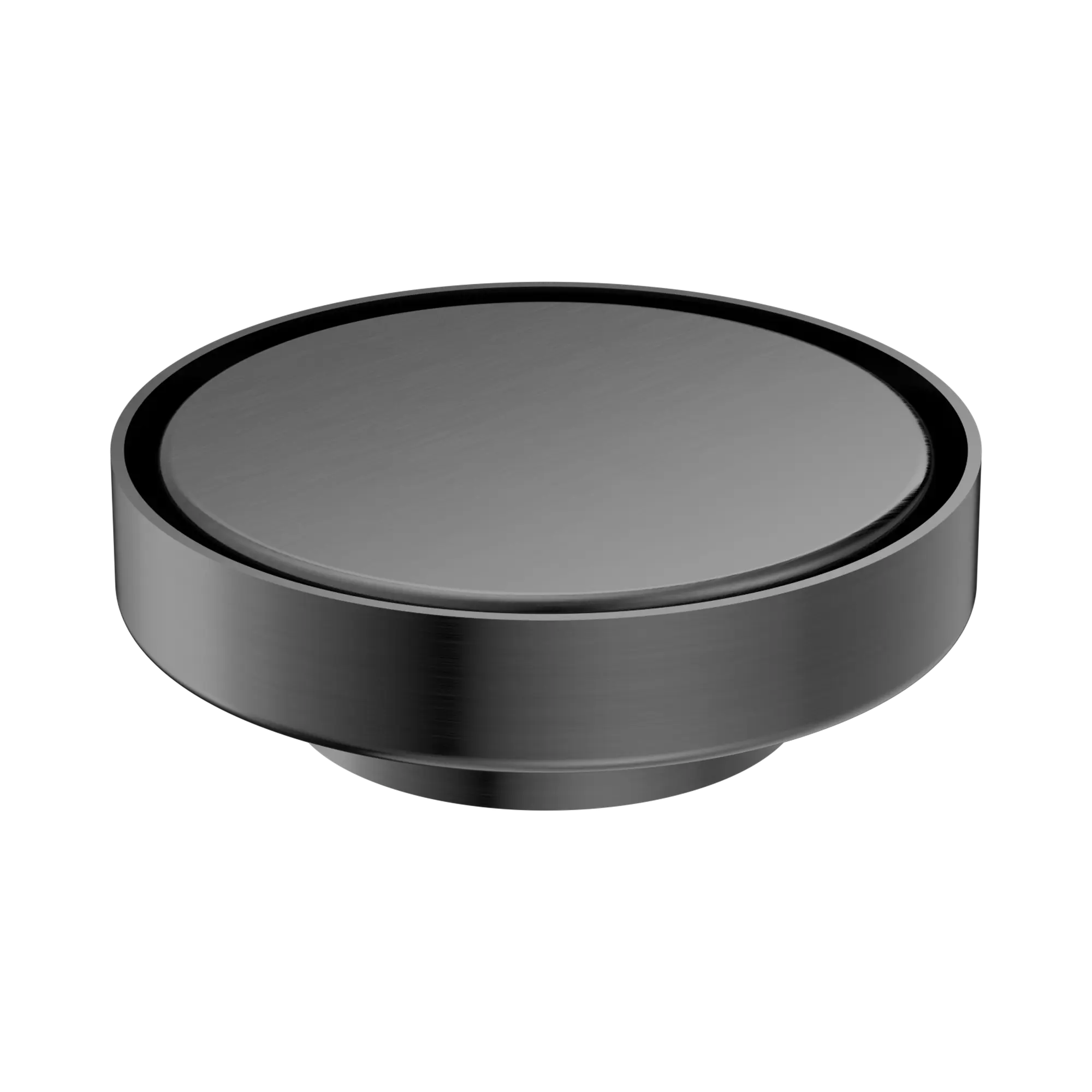 NRFW004 GM 130mm Round Tile Insert Floor Waste 80mm Outlet Gun Metal image 2