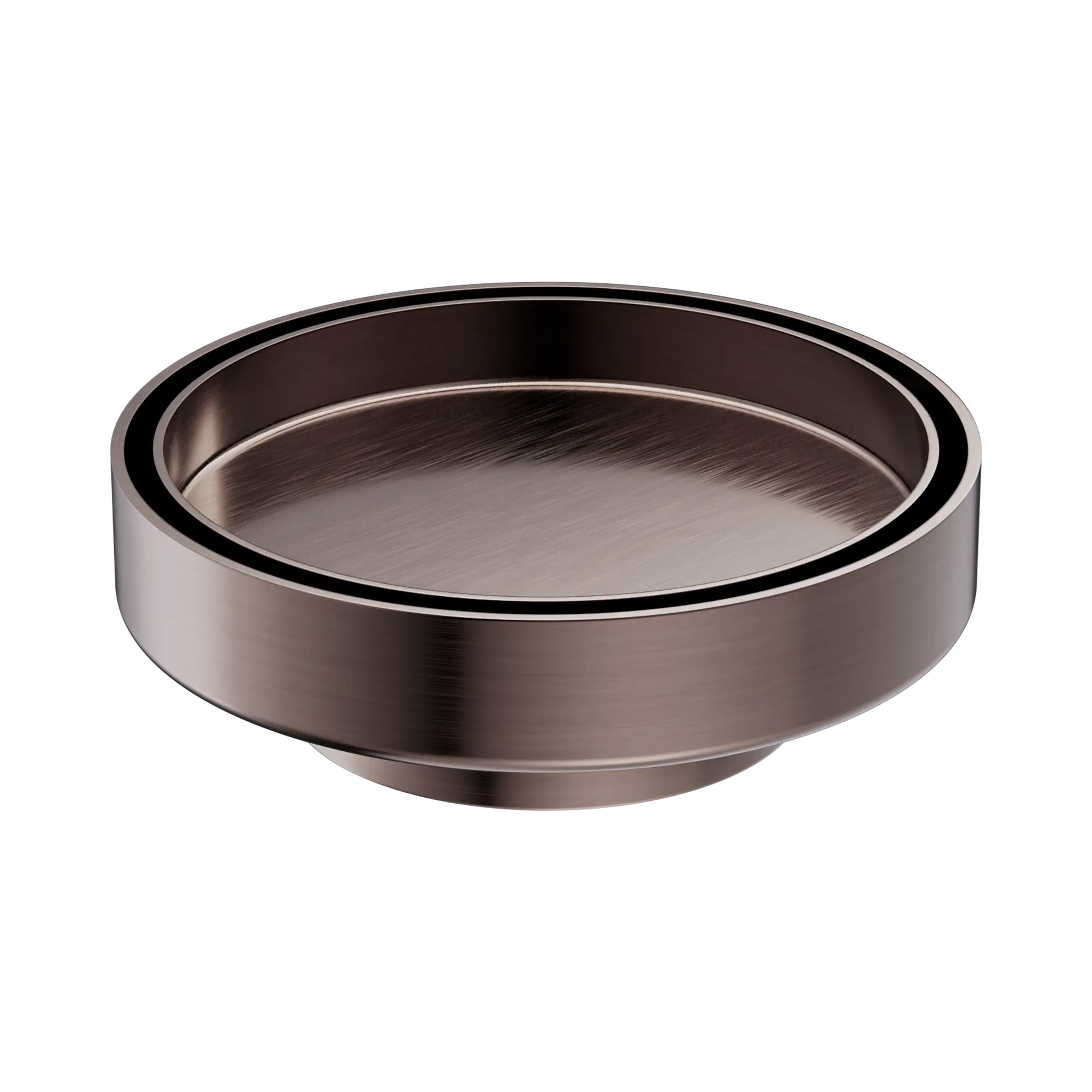 NRFW004 BZ 130mm Round Tile Insert Floor Waste 80mm Outlet Brushed Bronze image 1