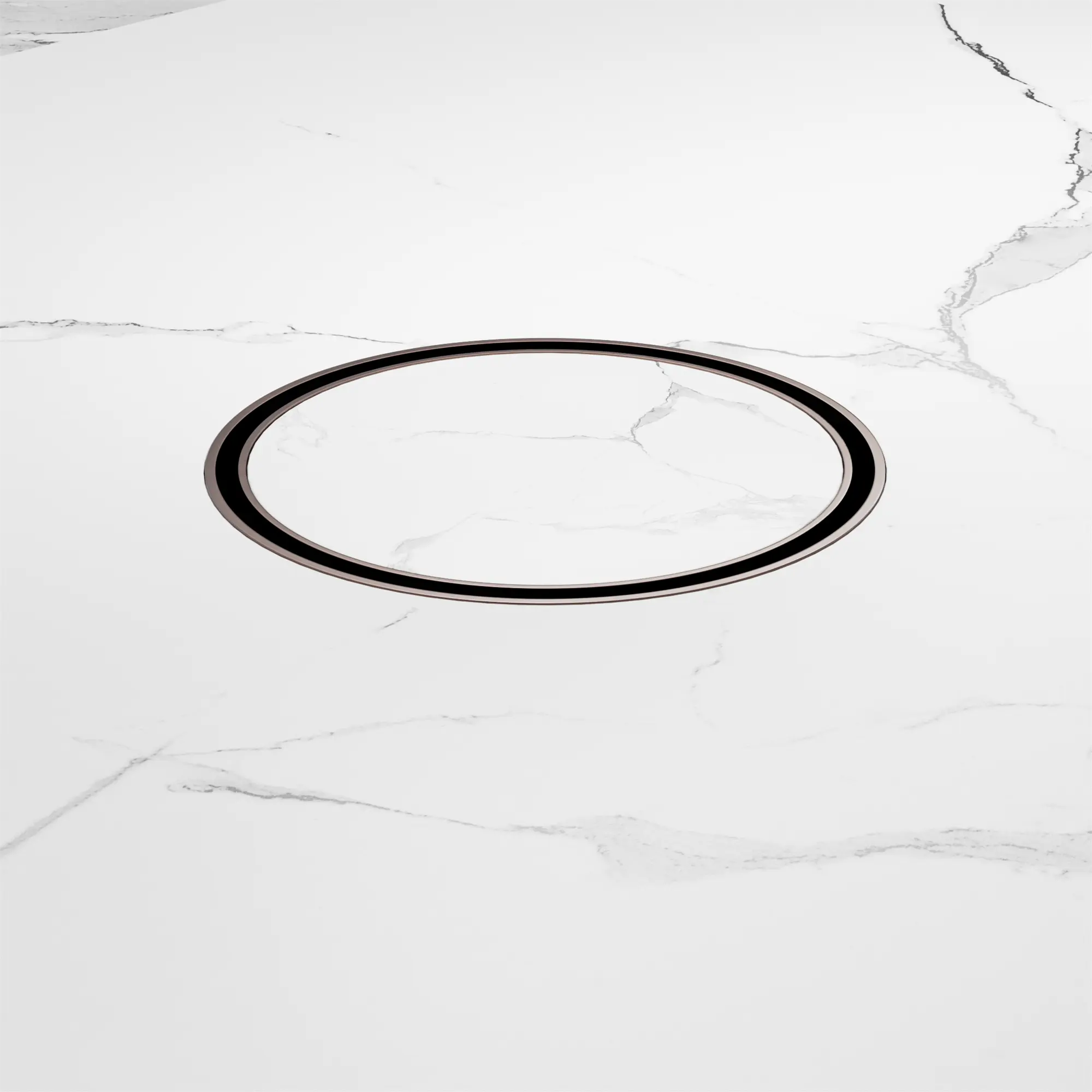 NRFW004 BZ 130mm Round Tile Insert Floor Waste 80mm Outlet Brushed Bronze image 3