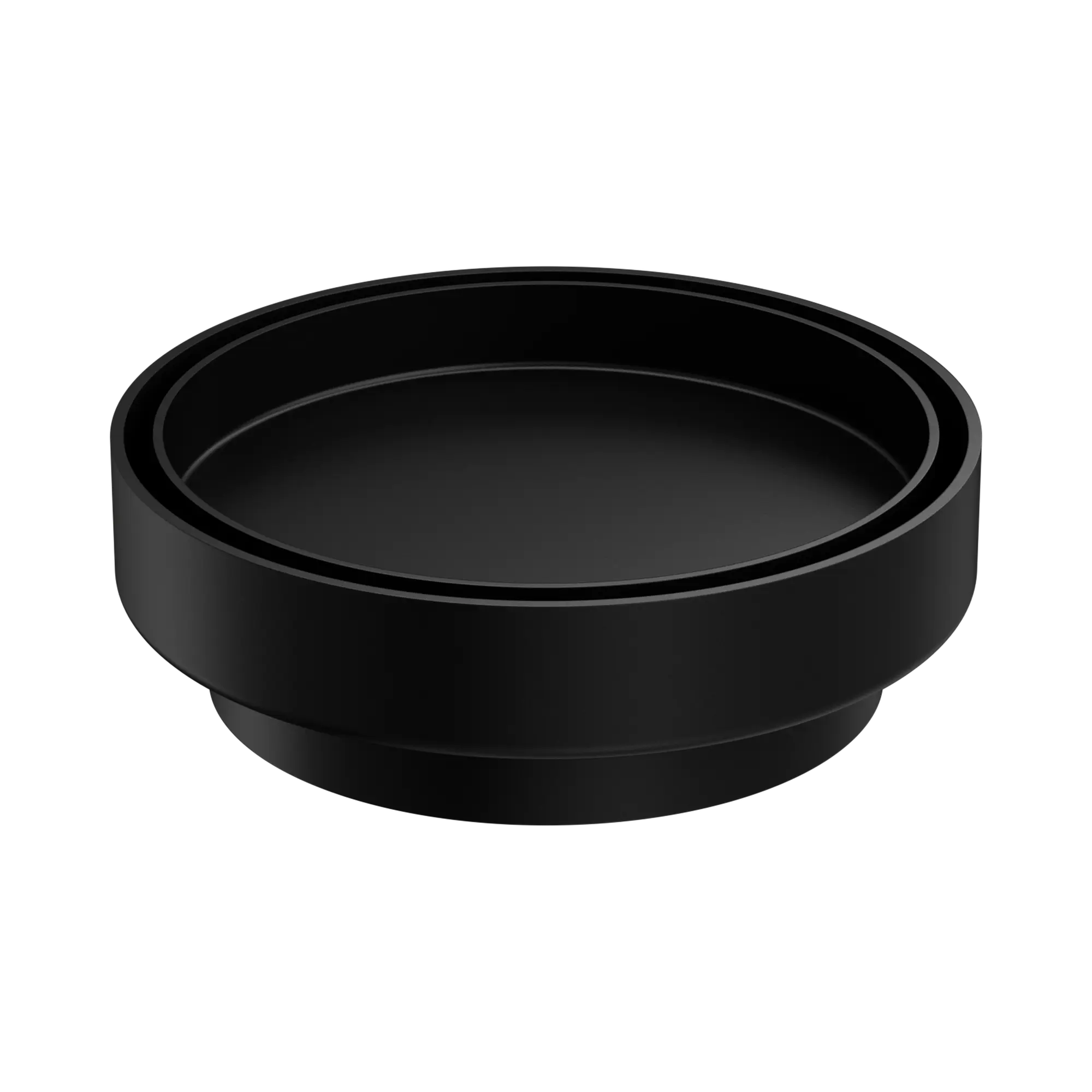 NRFW005 MB 130mm Round Tile Insert Floor Waste 100mm Outlet Matte Black image 1