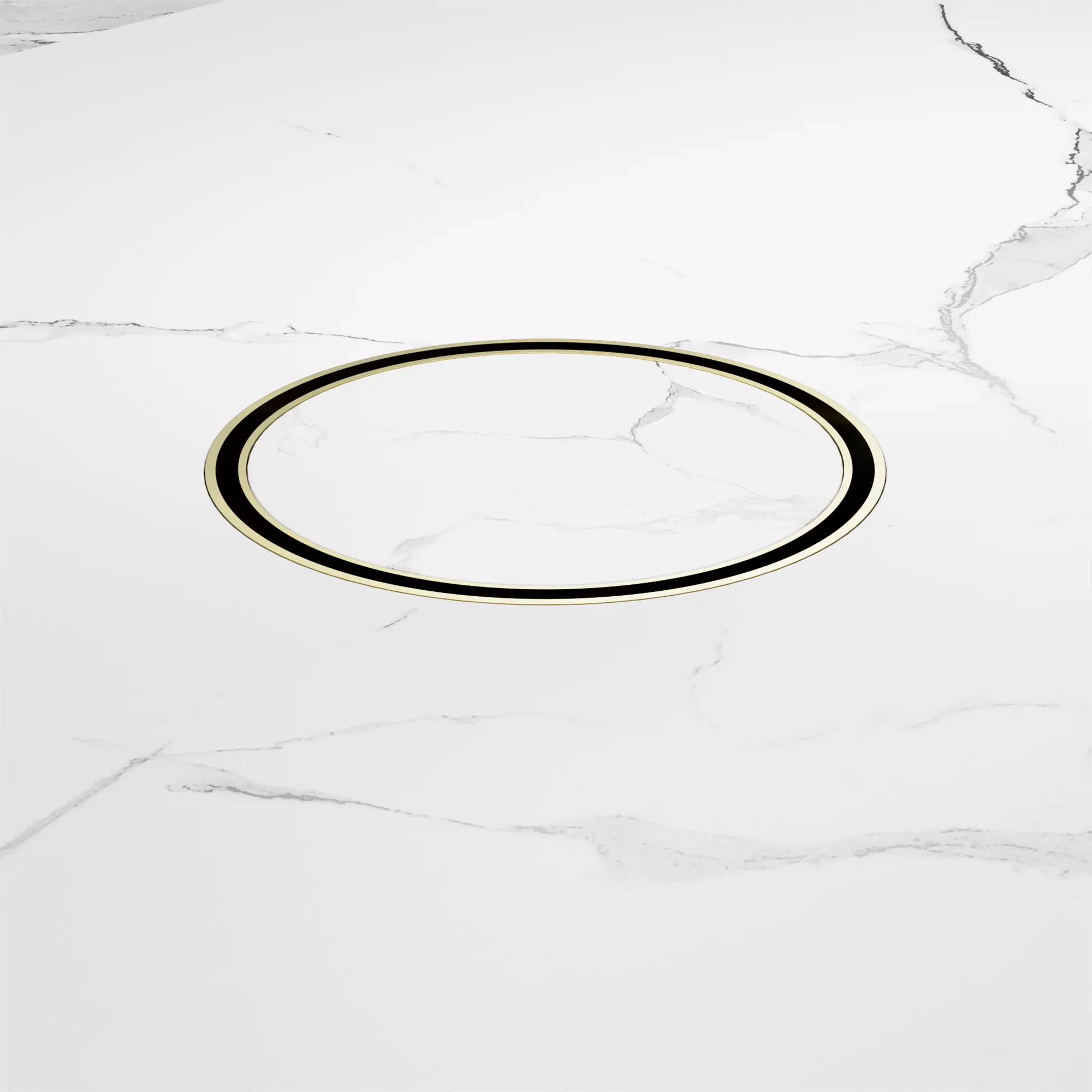 NRFW005 BG 130mm Round Tile Insert Floor Waste 100mm Outlet Brushed Gold image 3