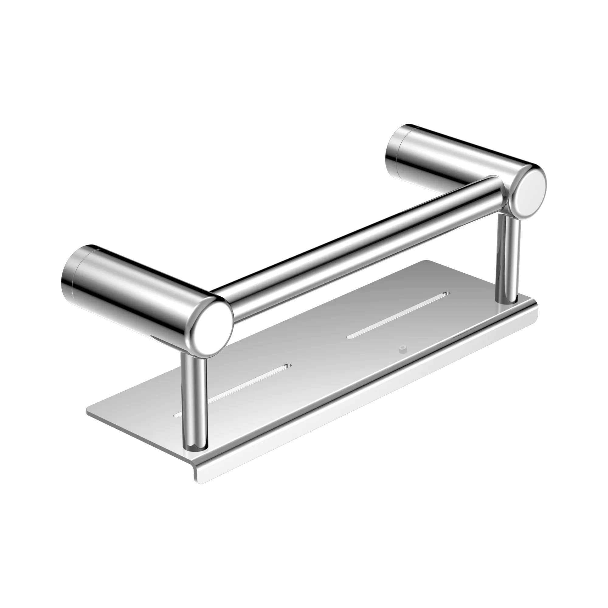 NRCR2512 CCH Mecca Care 25mm Grab Rail With Shelf 300mm Chrome image 1