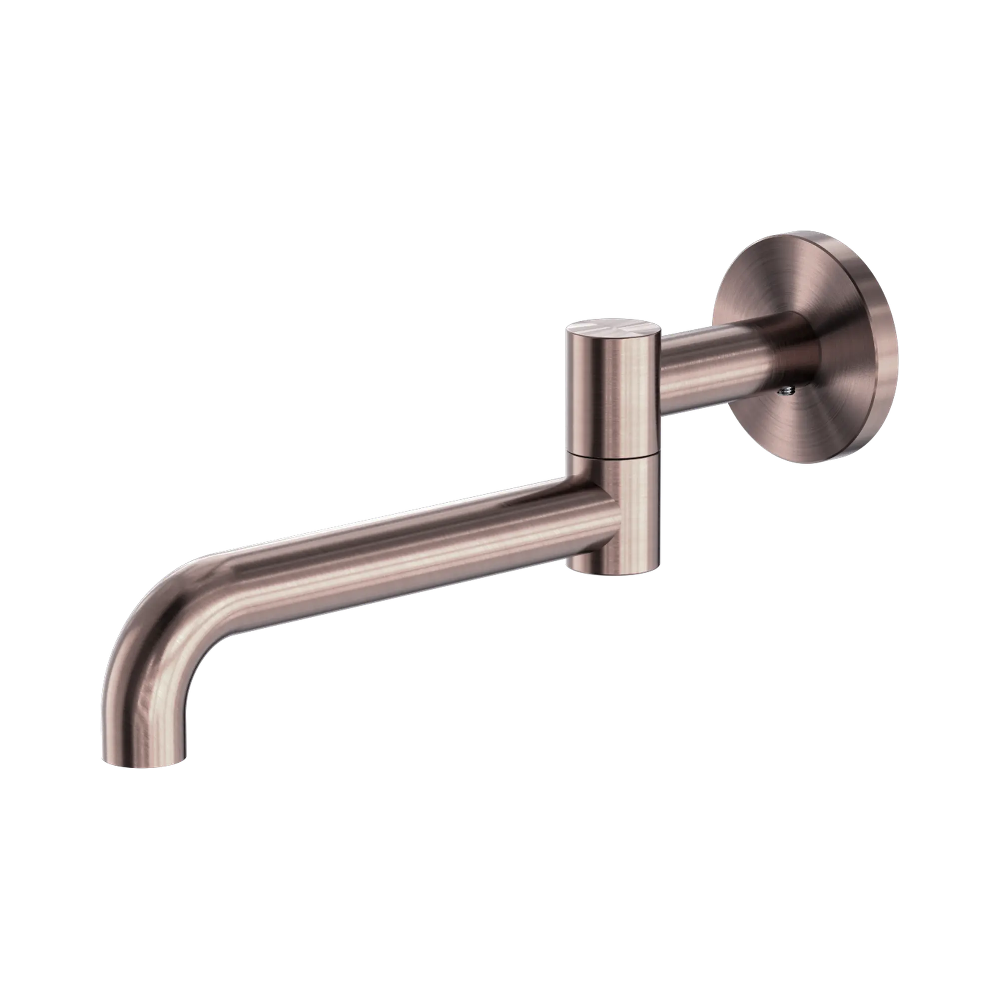 NR221903 GBZ Mecca Wall Mounted Swivel Bath Spout Only 225mm Brushed Bronze image 1