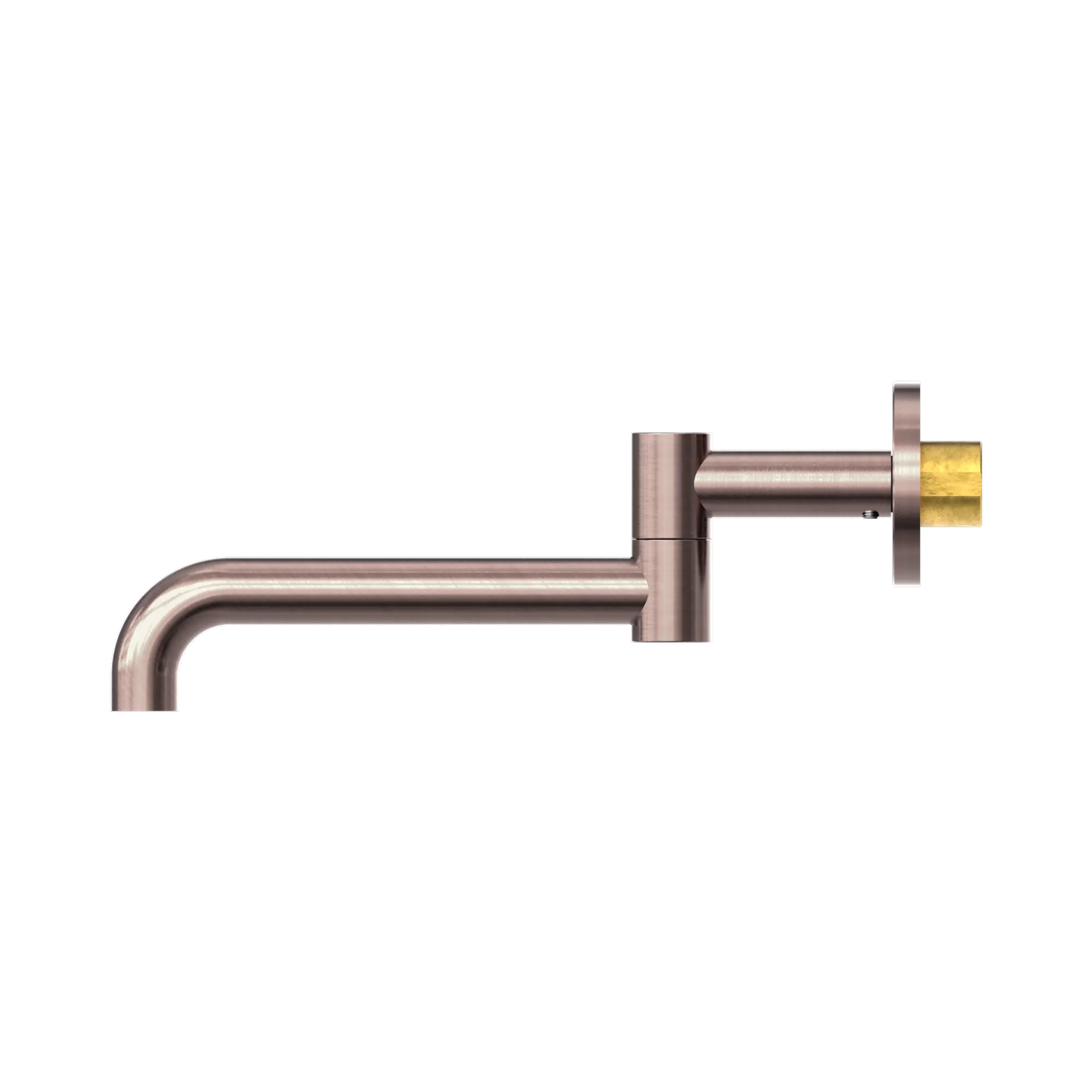 NR221903 GBZ Mecca Wall Mounted Swivel Bath Spout Only 225mm Brushed Bronze image 3