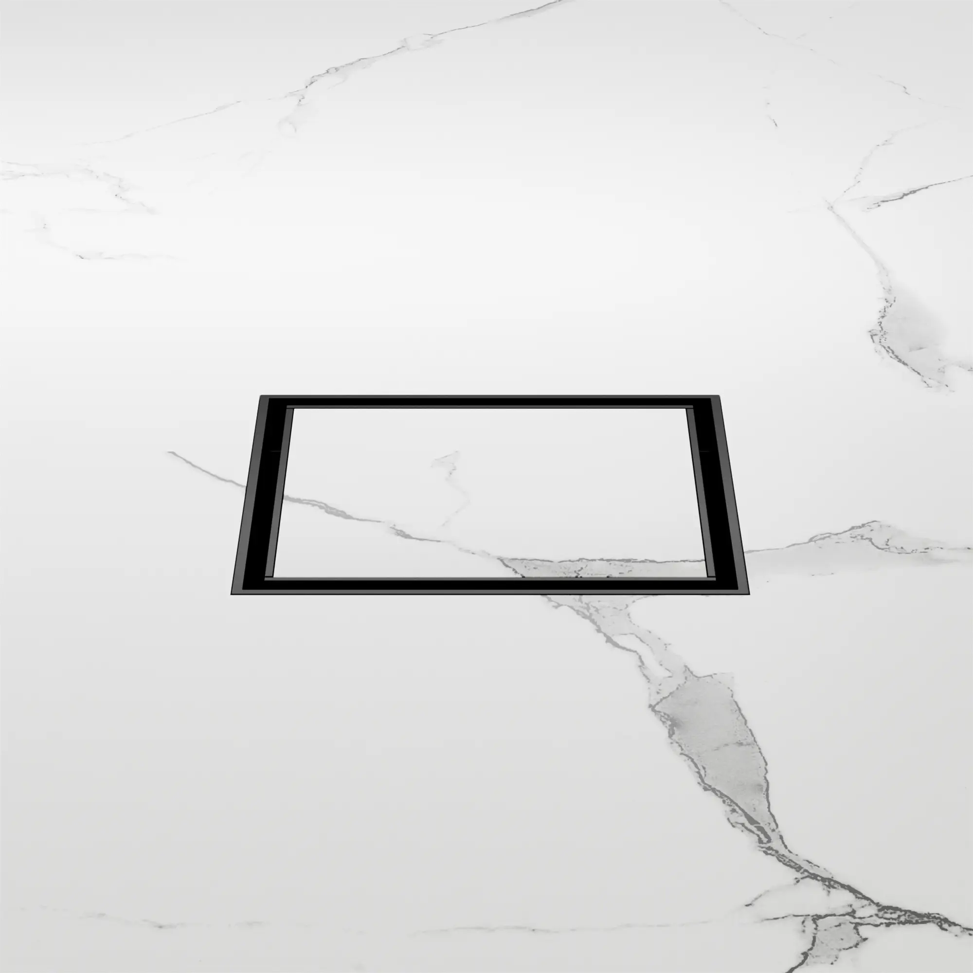 NRFW006 MB 100mm Square Tile Insert Floor Waste 50mm Outlet Matte Black image 2