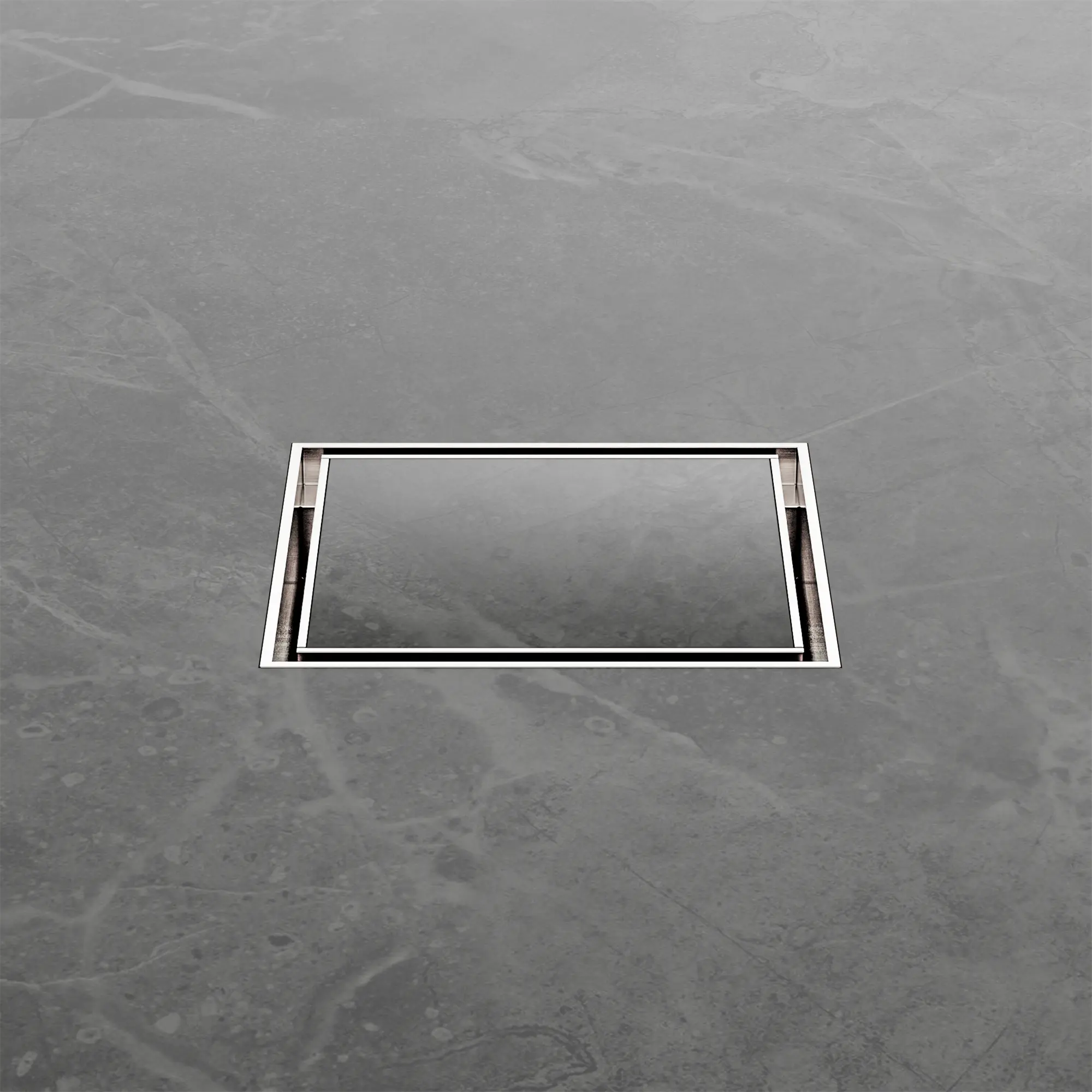 NRFW006 BN 100mm Square Tile Insert Floor Waste 50mm Outlet Brushed Nickel image 3