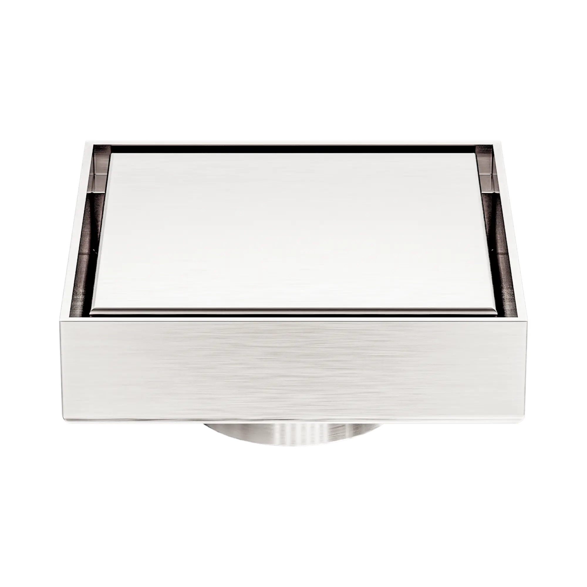 NRFW006 BN 100mm Square Tile Insert Floor Waste 50mm Outlet Brushed Nickel image 4