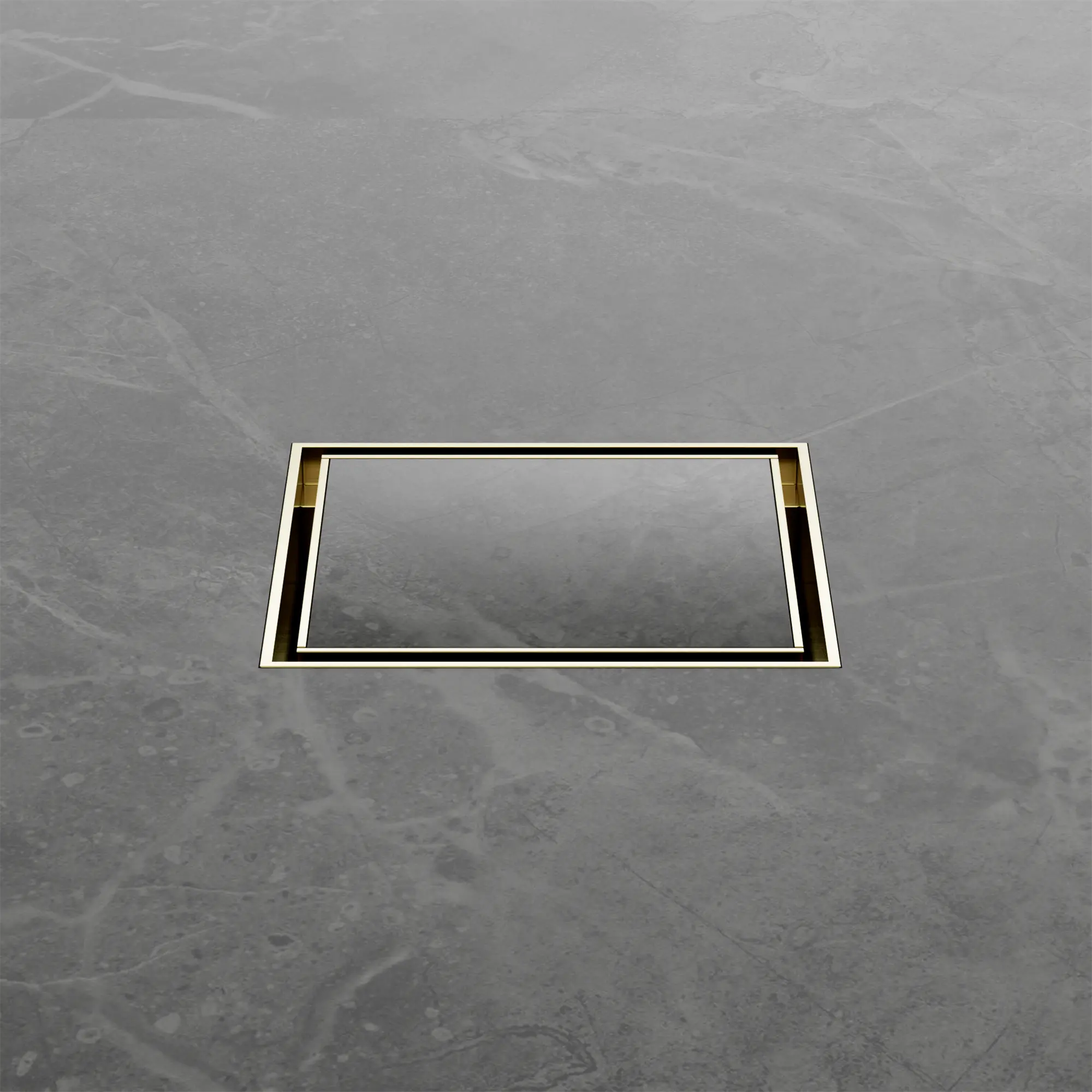 NRFW006 BG 100mm Square Tile Insert Floor Waste 50mm Outlet Brushed Gold image 3