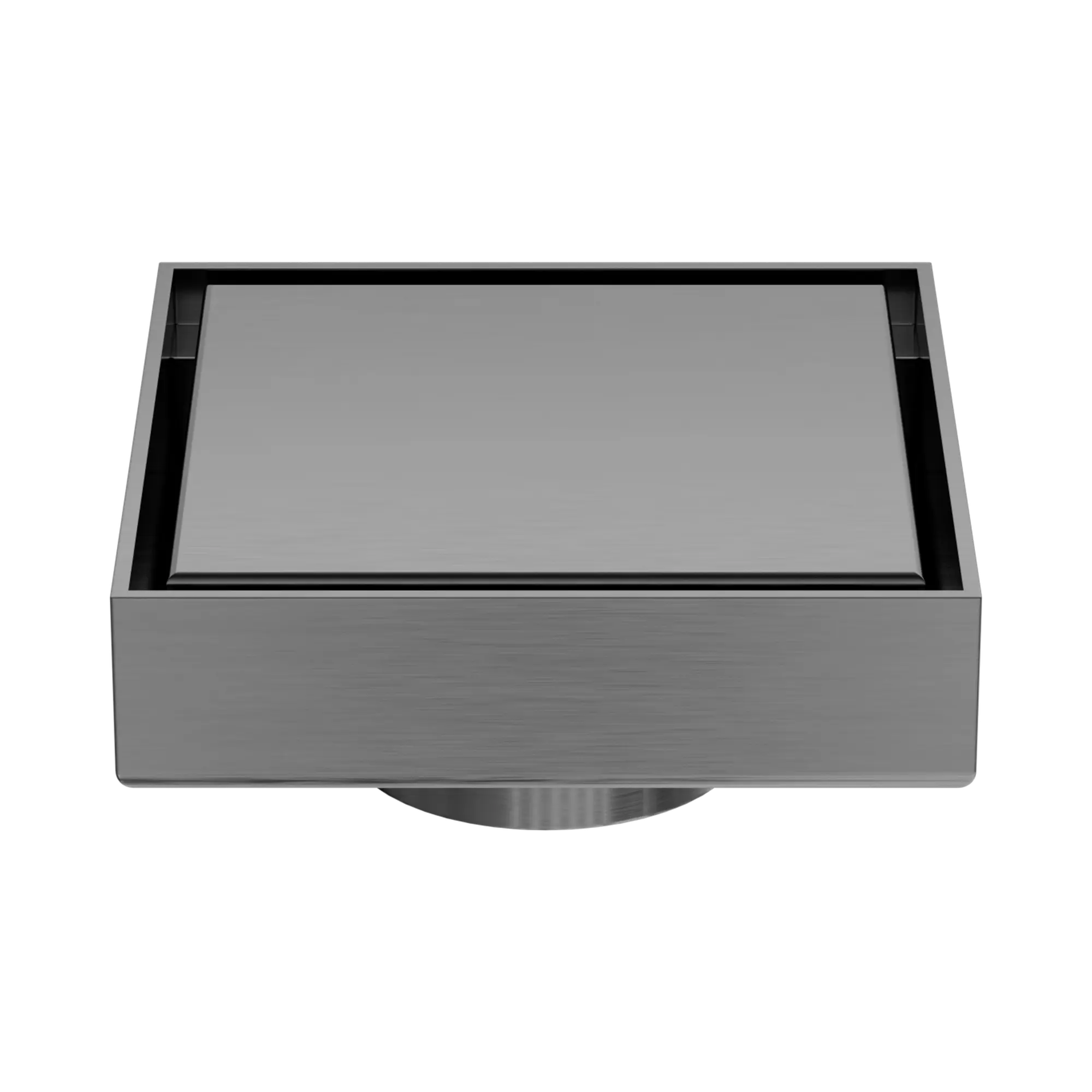 NRFW006 GM 100mm Square Tile Insert Floor Waste 50mm Outlet Gun Metal image 4