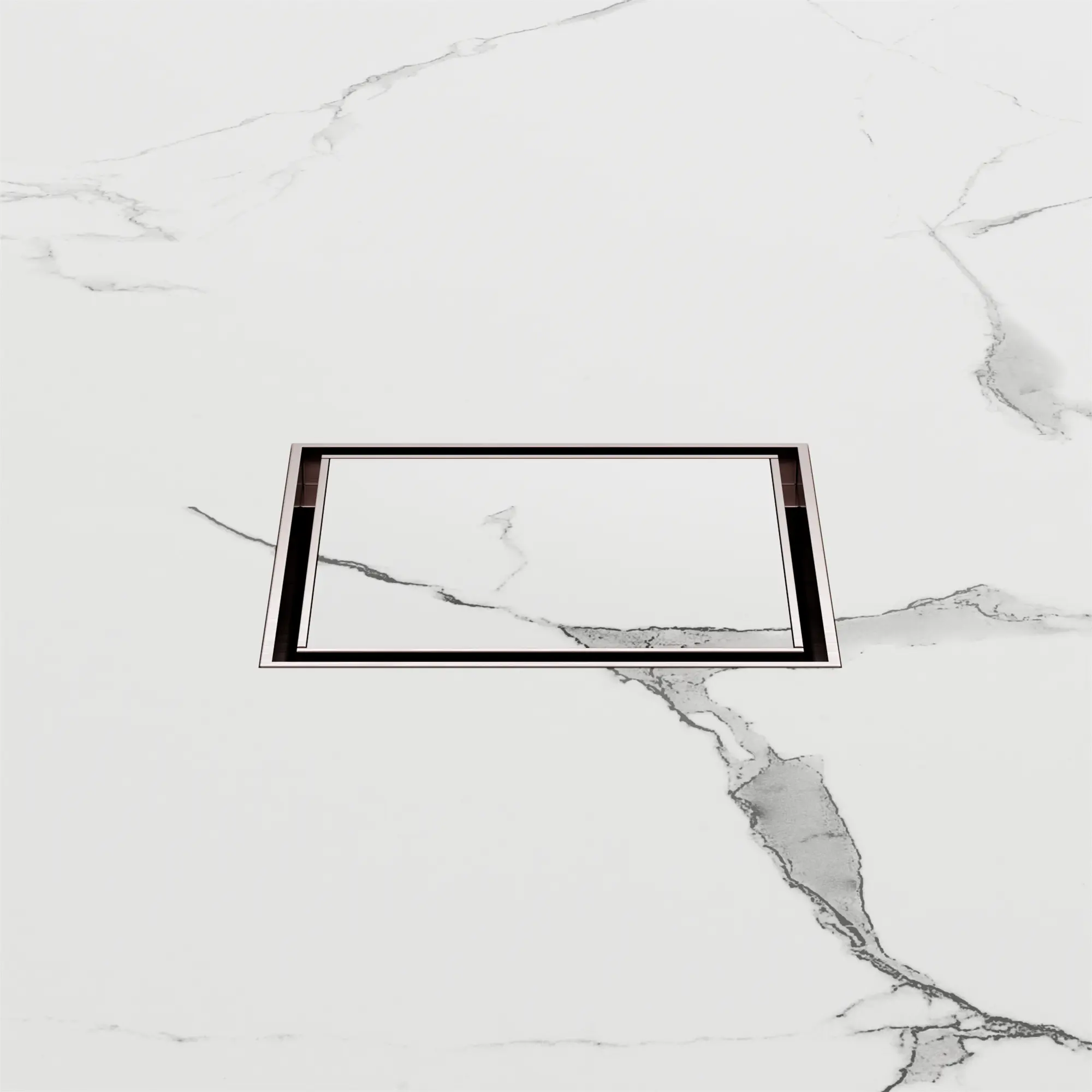 NRFW006 BZ 100mm Square Tile Insert Floor Waste 50mm Outlet Brushed Bronze image 2