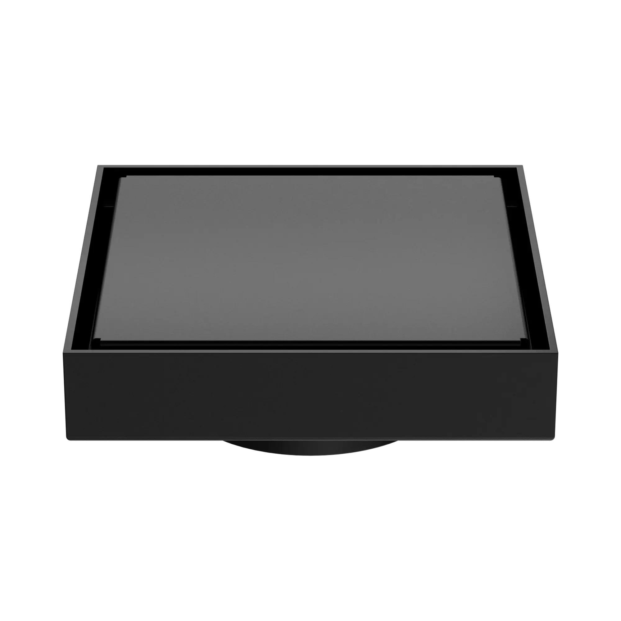NRFW007 MB 130mm Square Tile Insert Floor Waste 80mm Outlet Matte Black image 4