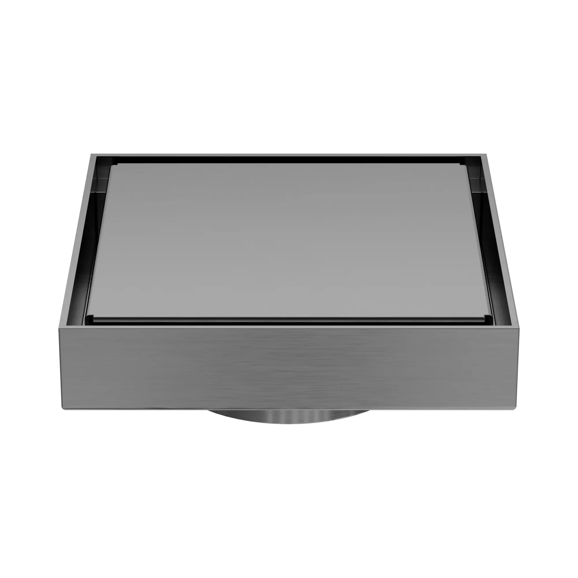 NRFW007 GM 130mm Square Tile Insert Floor Waste 80mm Outlet Gun Metal image 4