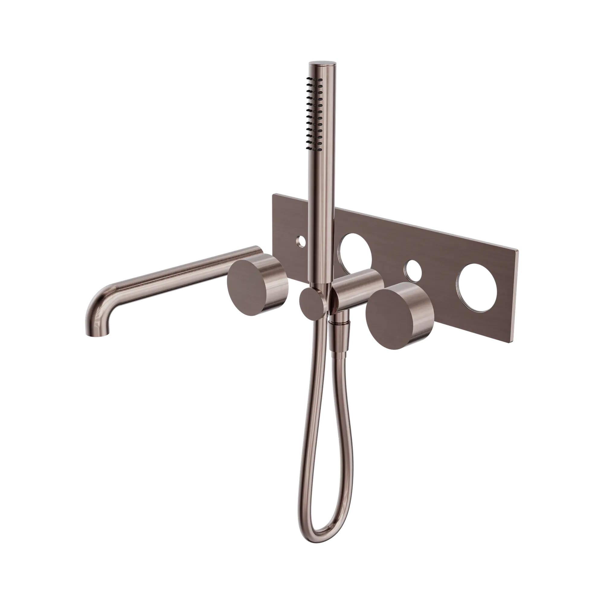 NR271903a230t BZ Kara Progressive Shower System With Spout 230mm Trim Kits Only Brushed Bronze image 1