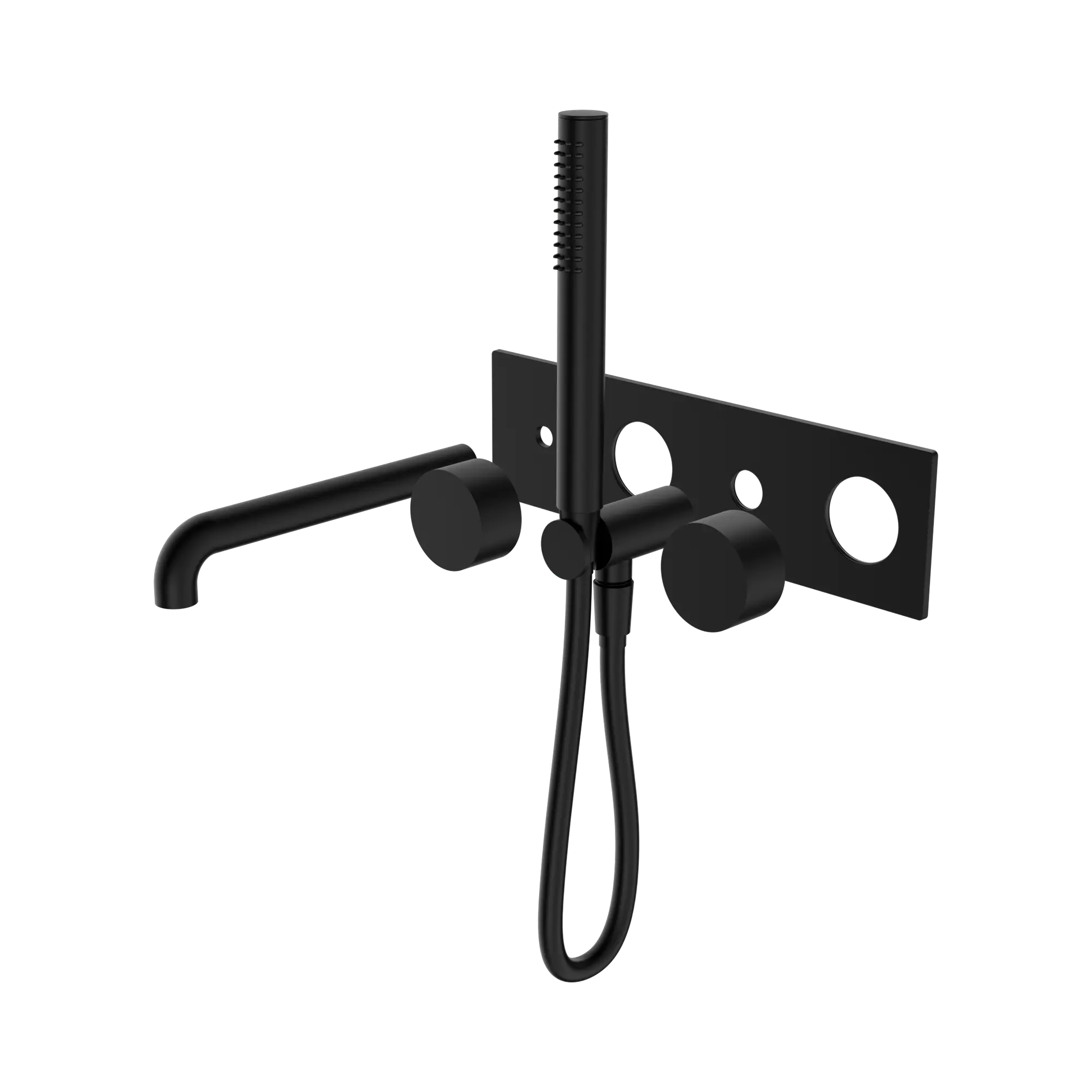 NR271903a250t MB Kara Progressive Shower System With Spout 250mm Trim Kits Only Matte Black image 1