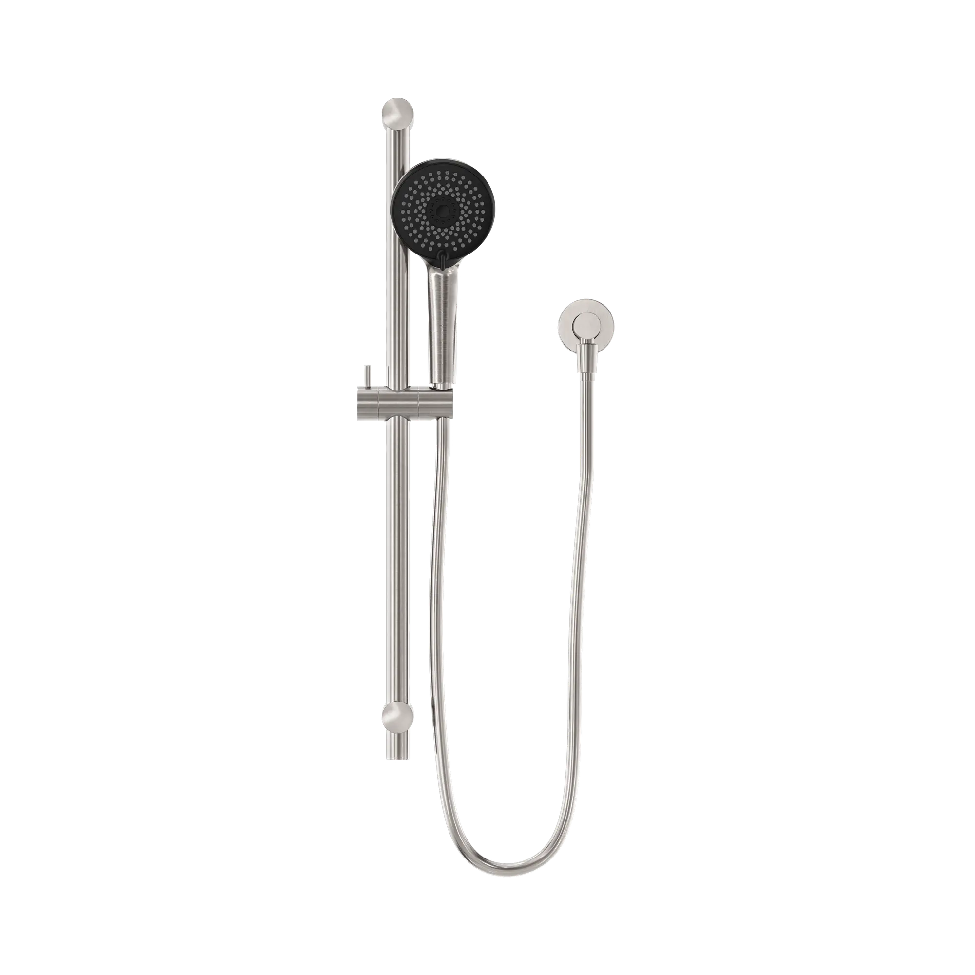 NR319 BN Round Metal Project Shower Rail 4 Star Rating Brushed Nickel image 2