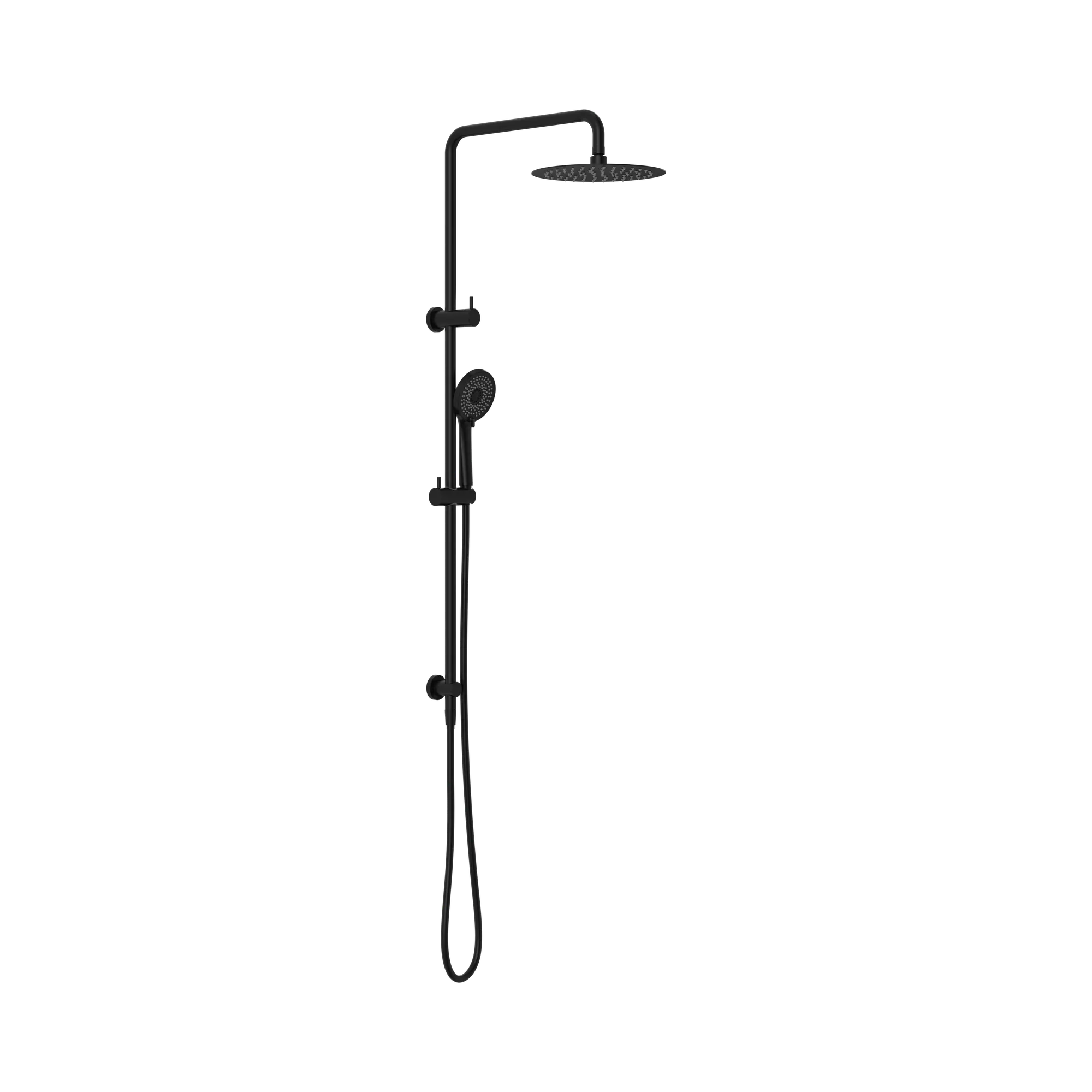 NR232105f MB Round Project Twin Shower 4 Star Rating Matte Black image 1