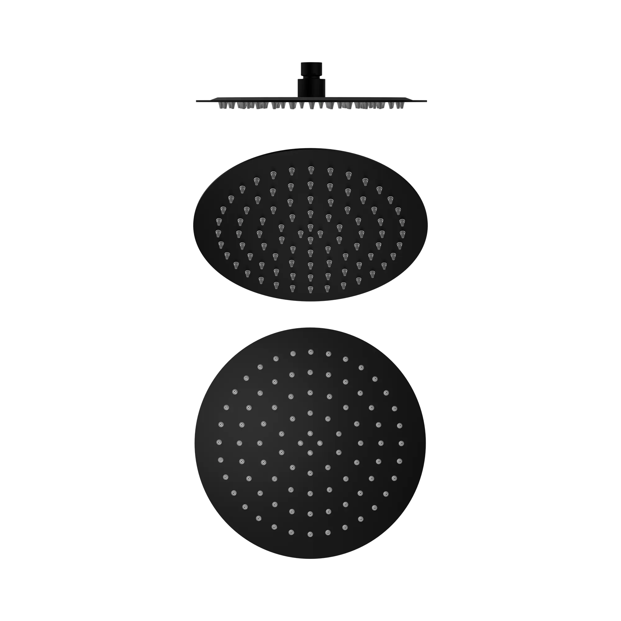 NR507036 MB 250mm Round Stainless Steel Shower Head 4 Star Rating Matte Black image 1