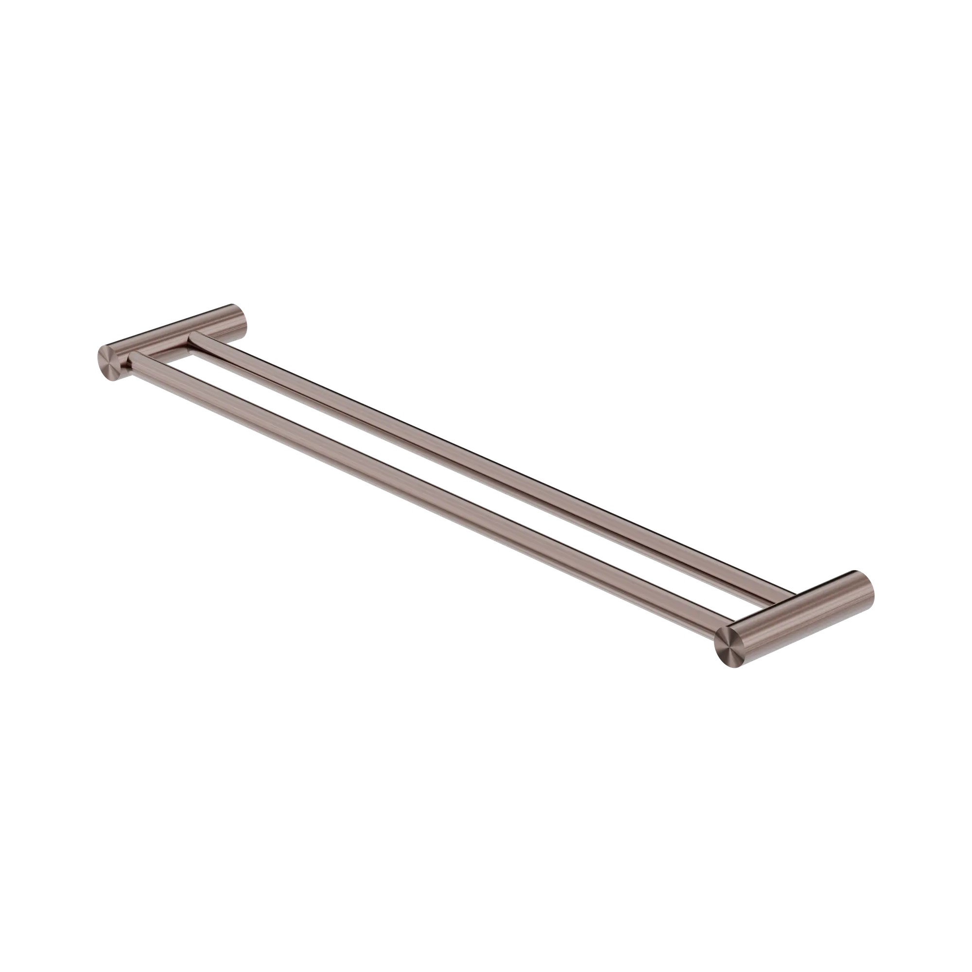 NR2324d BZ New Mecca Double Towel Rail 600mm Brushed Bronze image 1