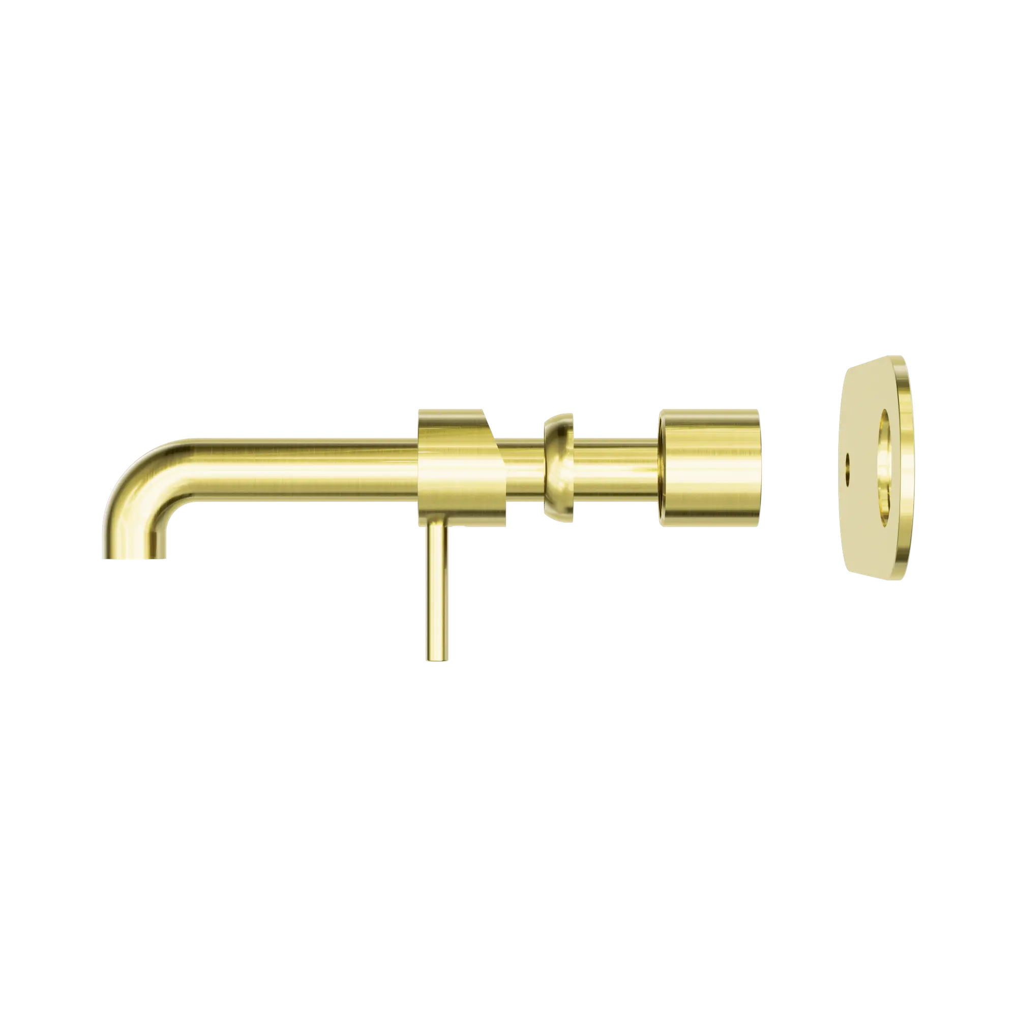 NR162210a230t BG Zen SS316 L Wall Basin Bath Mixer 230mm Spout Trim Kits Only Brushed Gold image 3