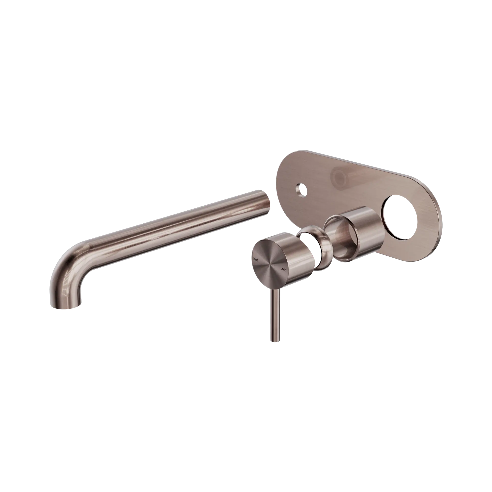 NR162210a230t BZ Zen SS316 L Wall Basin Bath Mixer 230mm Spout Trim Kits Only Brushed Bronze image 1